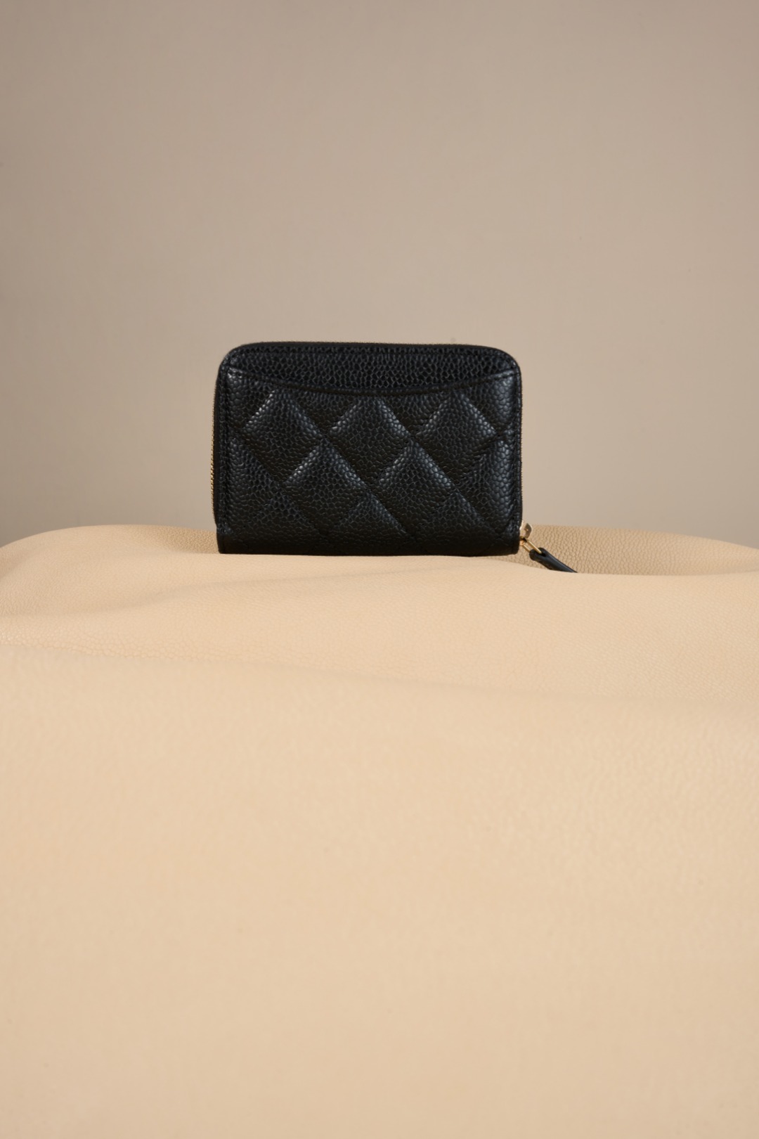 Chanel A貨 黑色菱格零錢包 CC金標迷你拉鍊卡包| 12 Chanel A貨 黑色菱格零錢包 CC金標迷你拉鍊卡包