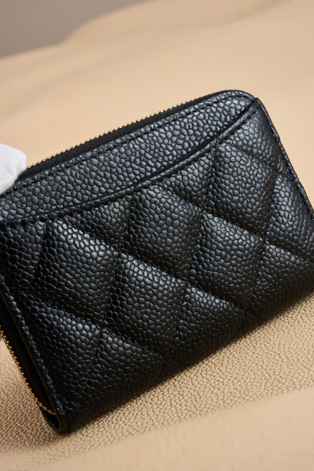 Chanel A貨 黑色菱格零錢包 CC金標迷你拉鍊卡包| 7 Chanel A貨 黑色菱格零錢包 CC金標迷你拉鍊卡包