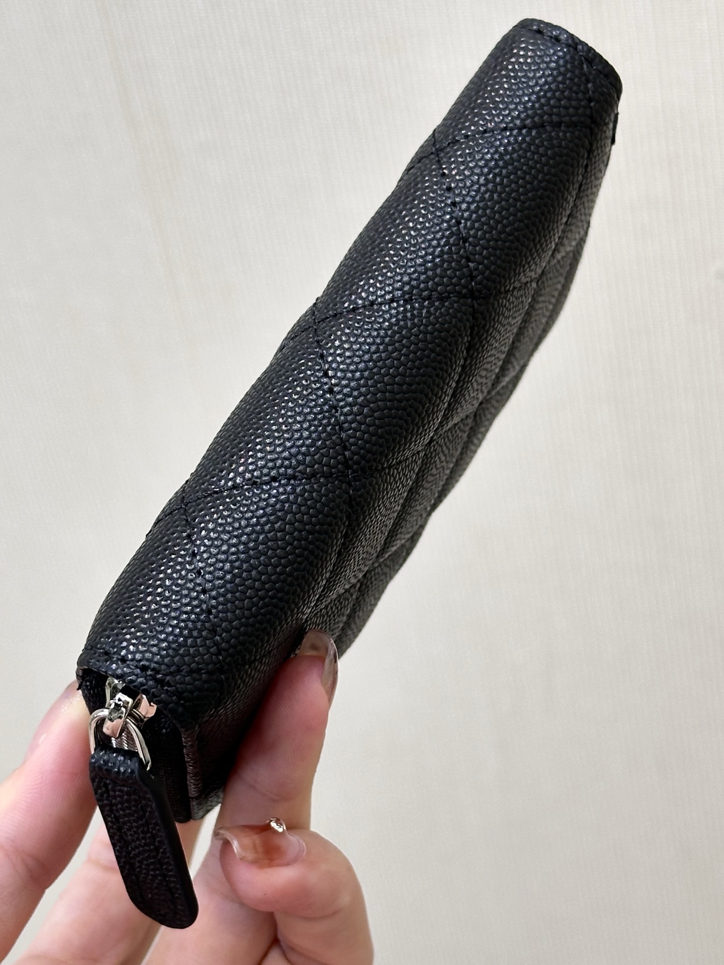 Chanel 高仿 黑色菱格長夾 CC金標拉鍊皮夾| 11 Chanel 高仿 黑色菱格長夾 CC金標拉鍊皮夾