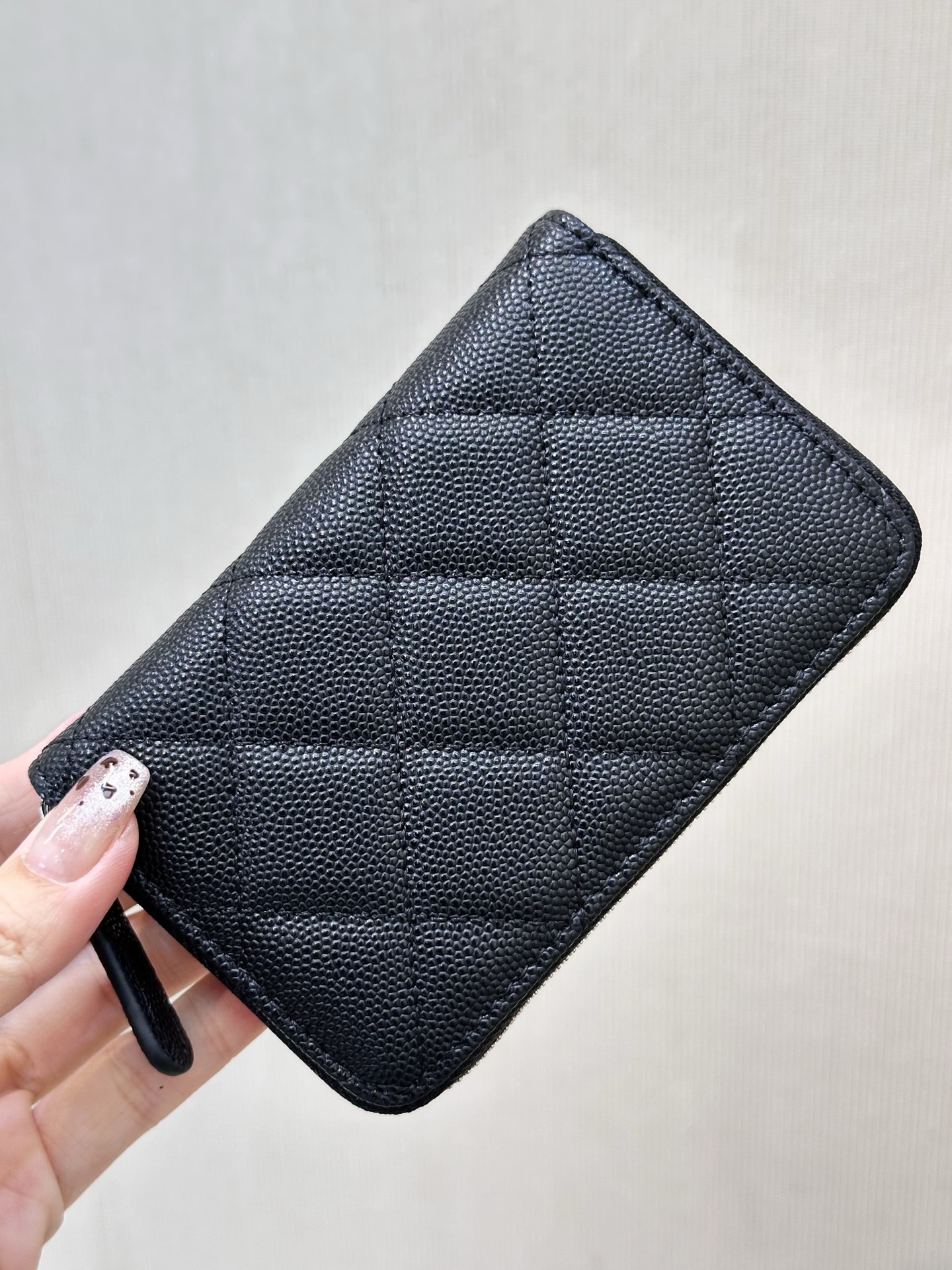Chanel 高仿 黑色菱格長夾 CC金標拉鍊皮夾| 8 Chanel 高仿 黑色菱格長夾 CC金標拉鍊皮夾