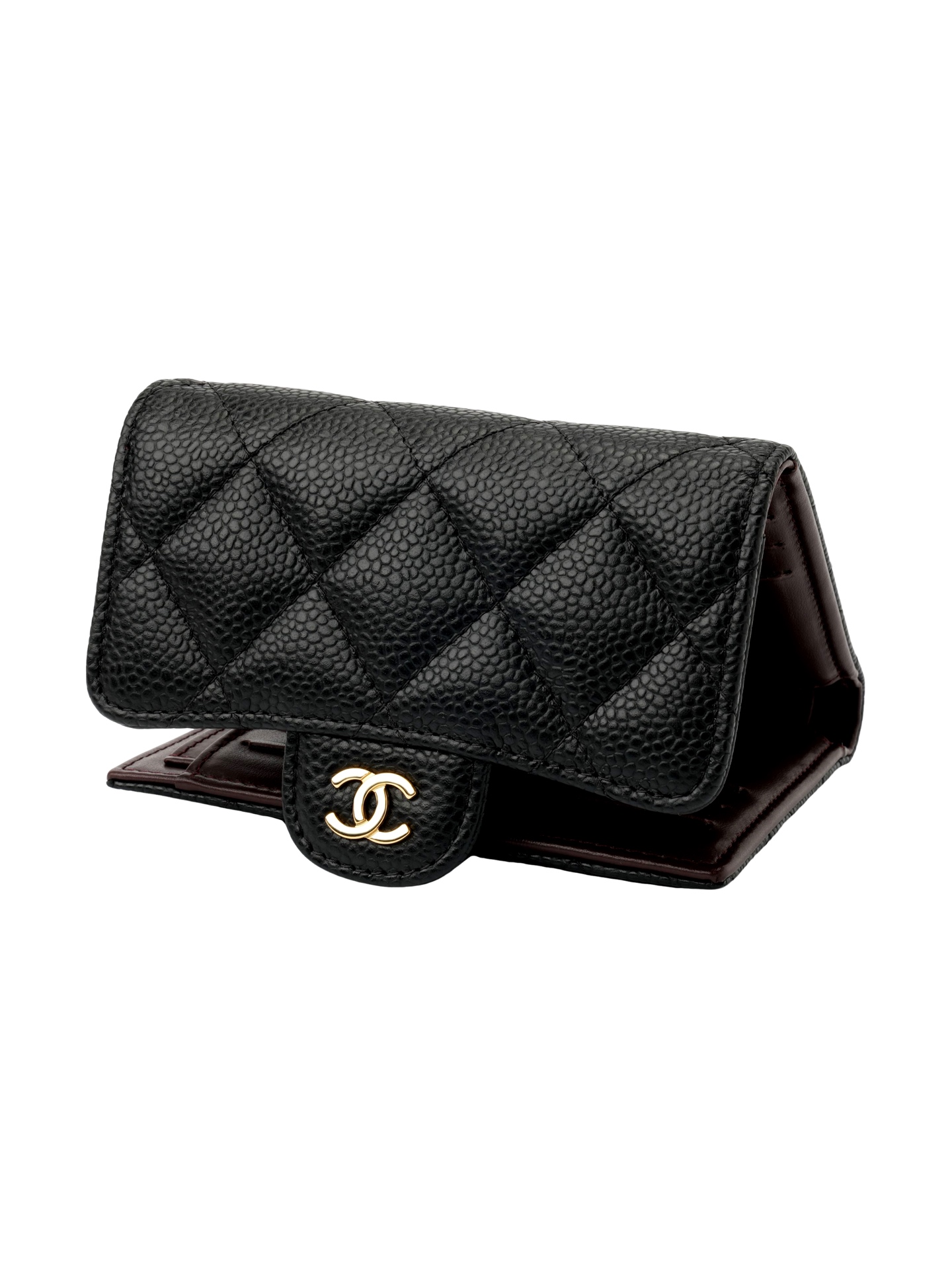 Chanel 高仿 黑色菱格短夾 CC金扣經典小香卡包皮夾| 13 Chanel 高仿 黑色菱格短夾 CC金扣經典小香卡包皮夾