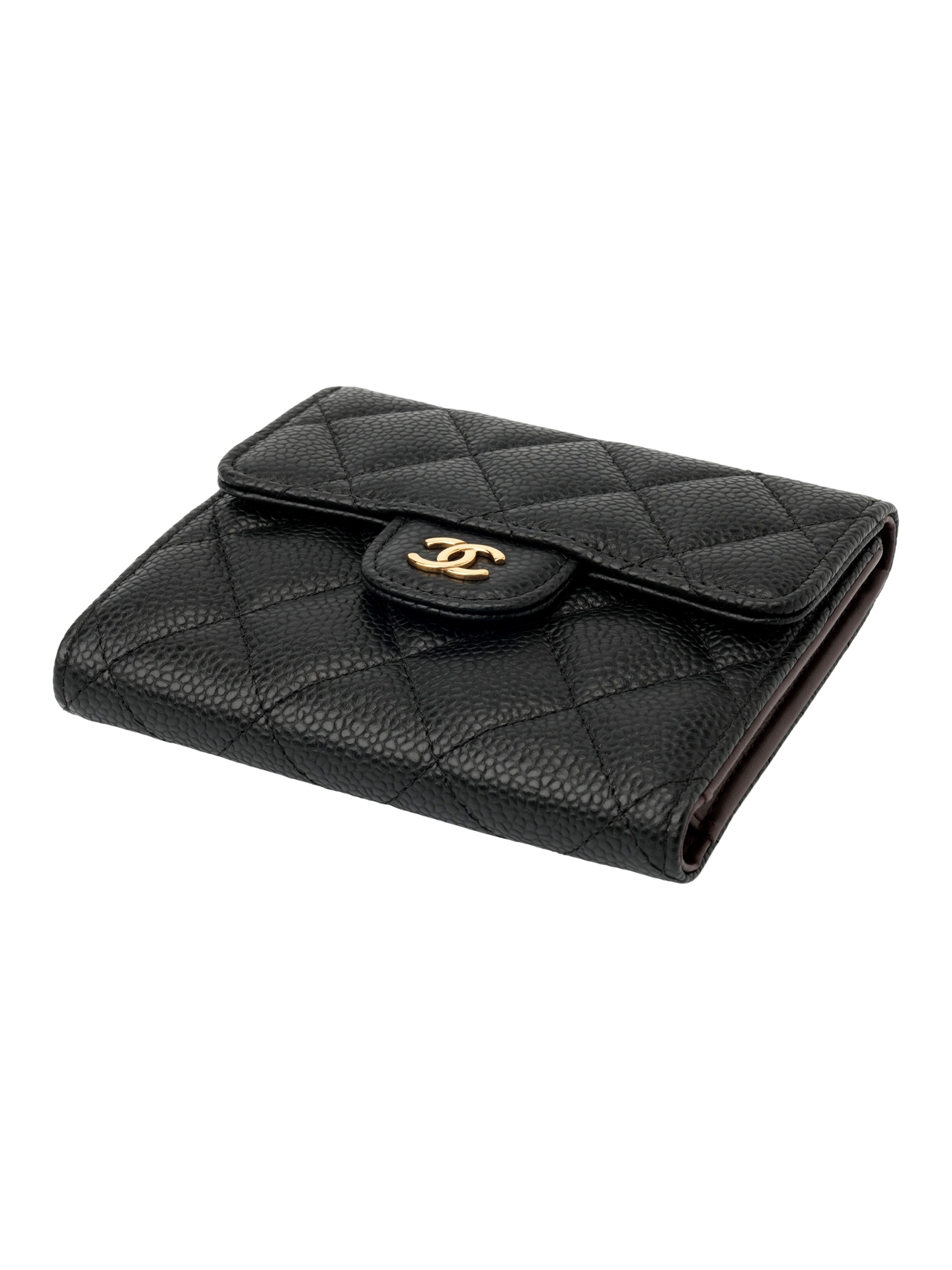 Chanel 高仿 黑色菱格短夾 CC金扣經典小香卡包皮夾| 12 Chanel 高仿 黑色菱格短夾 CC金扣經典小香卡包皮夾