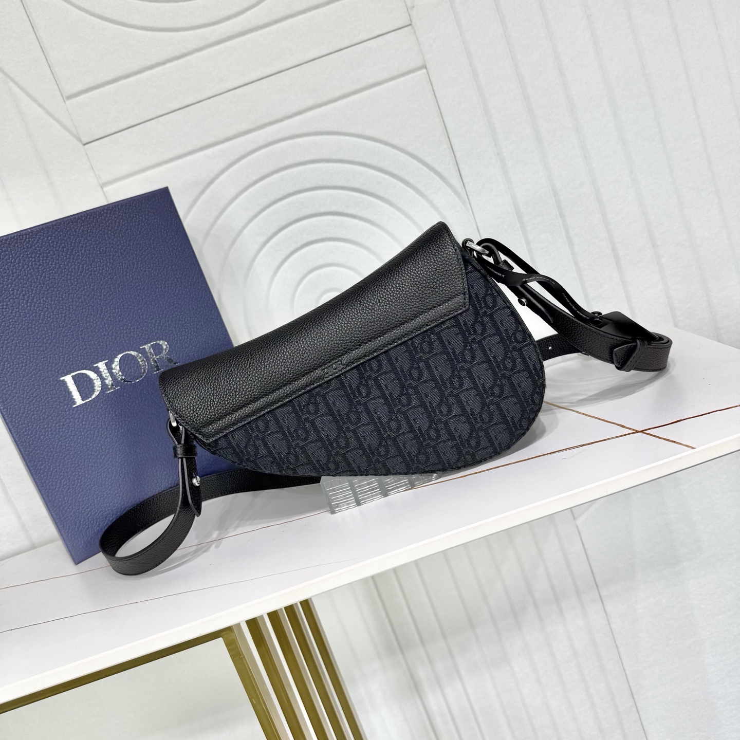 Dior 一比一 Saddle 馬鞍包 深藍Oblique緹花帆布斜背包| 13 Dior 一比一 Saddle 馬鞍包 深藍Oblique緹花帆布斜背包