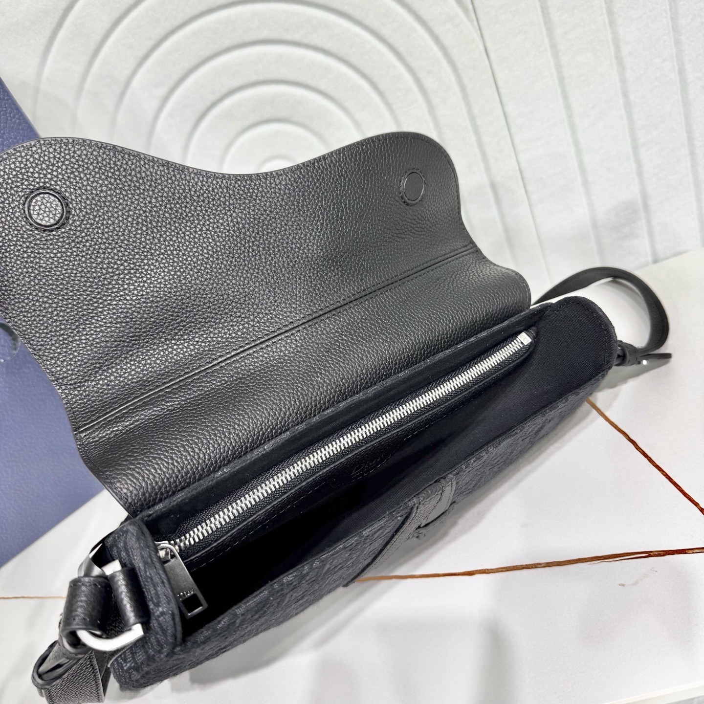 Dior 一比一 Saddle 馬鞍包 深藍Oblique緹花帆布斜背包| 7 Dior 一比一 Saddle 馬鞍包 深藍Oblique緹花帆布斜背包