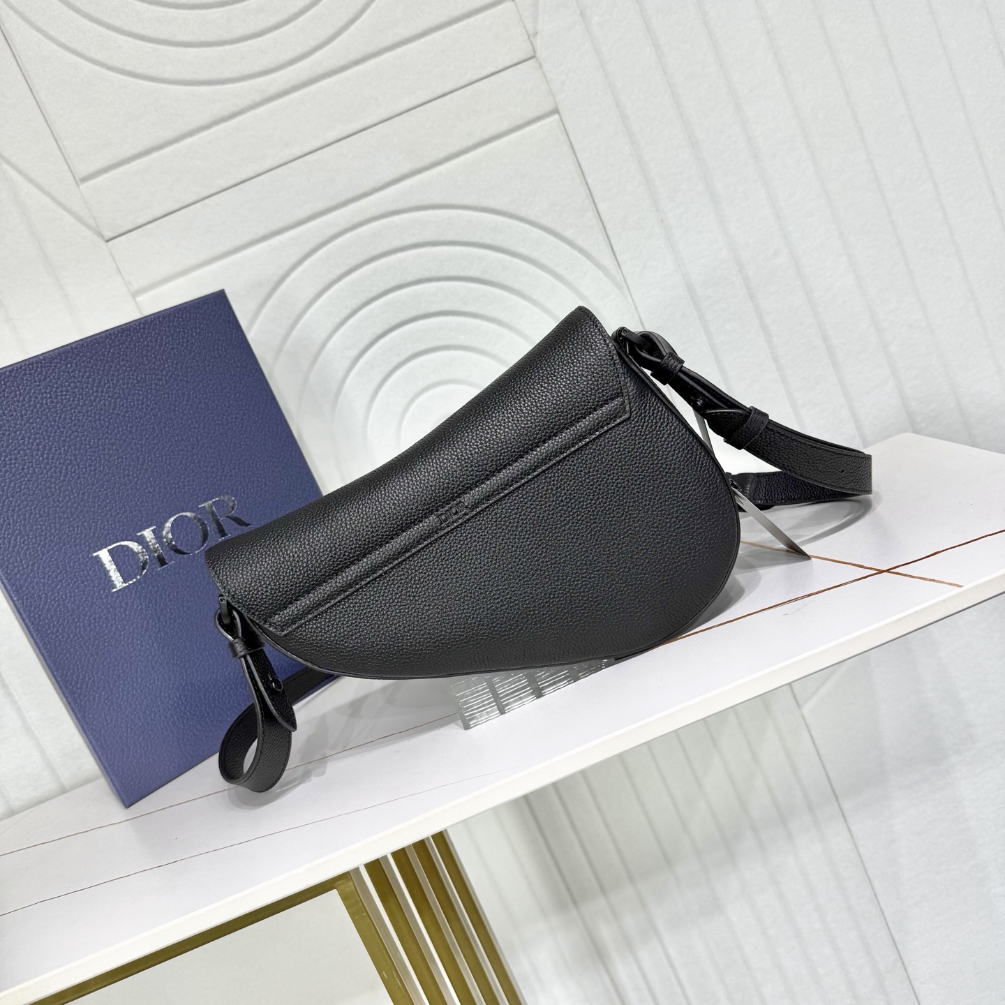 Dior 高仿 Saddle 馬鞍包 全黑荔枝紋牛皮斜背包簡約款| 13 Dior 高仿 Saddle 馬鞍包 全黑荔枝紋牛皮斜背包簡約款