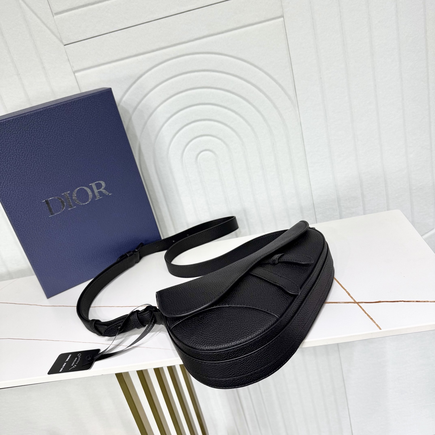 Dior 高仿 Saddle 馬鞍包 全黑荔枝紋牛皮斜背包簡約款| 10 Dior 高仿 Saddle 馬鞍包 全黑荔枝紋牛皮斜背包簡約款