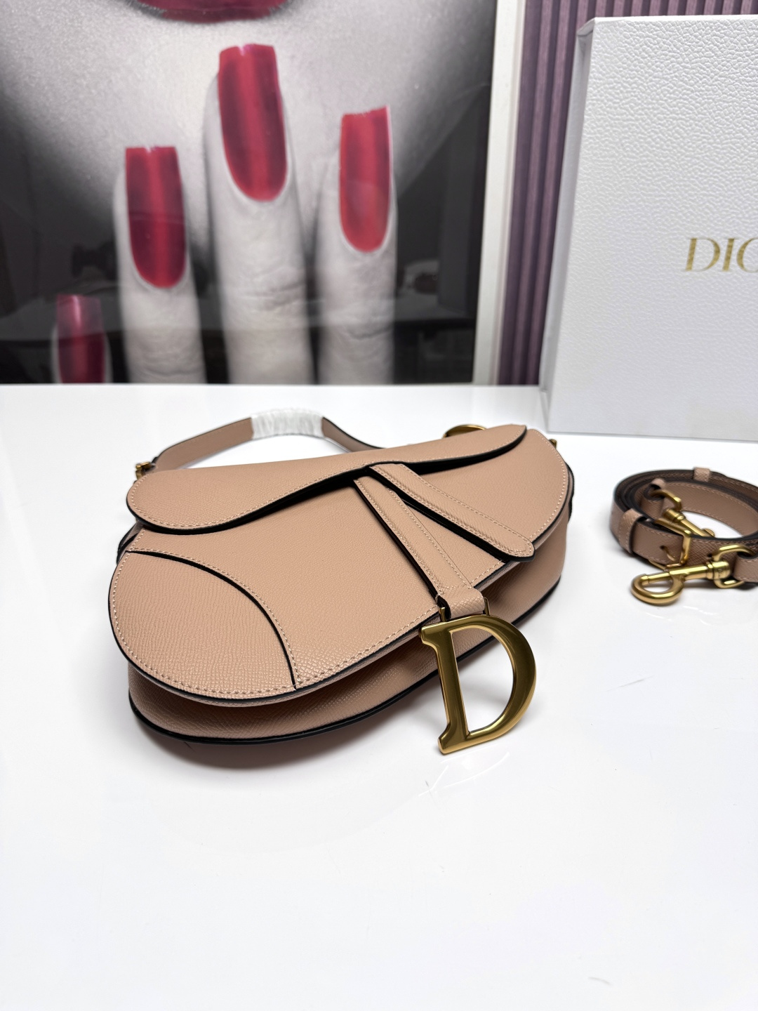 Dior 一比一馬鞍包 杏色經典單肩包優雅百搭斜背款| 12 Dior 一比一馬鞍包 杏色經典單肩包優雅百搭斜背款