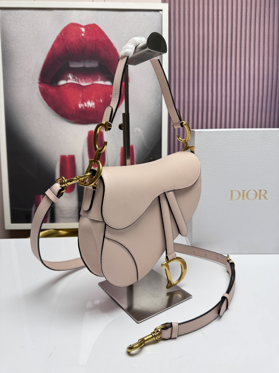 Dior A貨馬鞍包 淺粉裸色氣質單肩包優雅斜背款| 13 Dior A貨馬鞍包 淺粉裸色氣質單肩包優雅斜背款