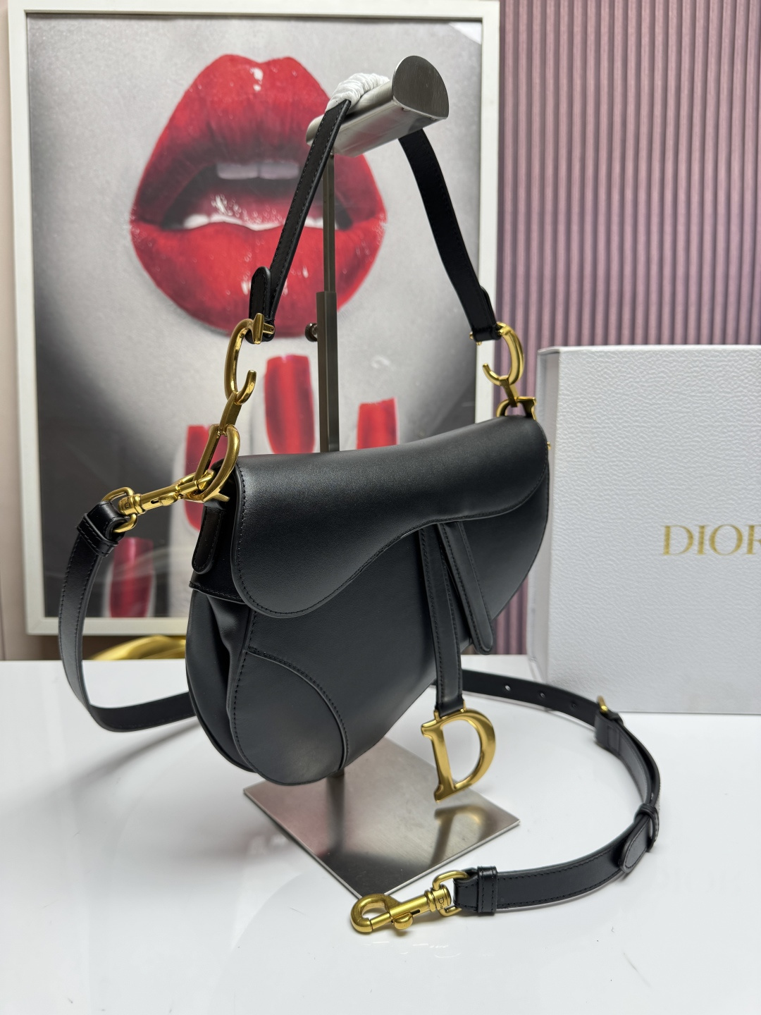 Dior 原單馬鞍包 全黑五金設計單肩斜背包極簡高級款| 13 Dior 原單馬鞍包 全黑五金設計單肩斜背包極簡高級款