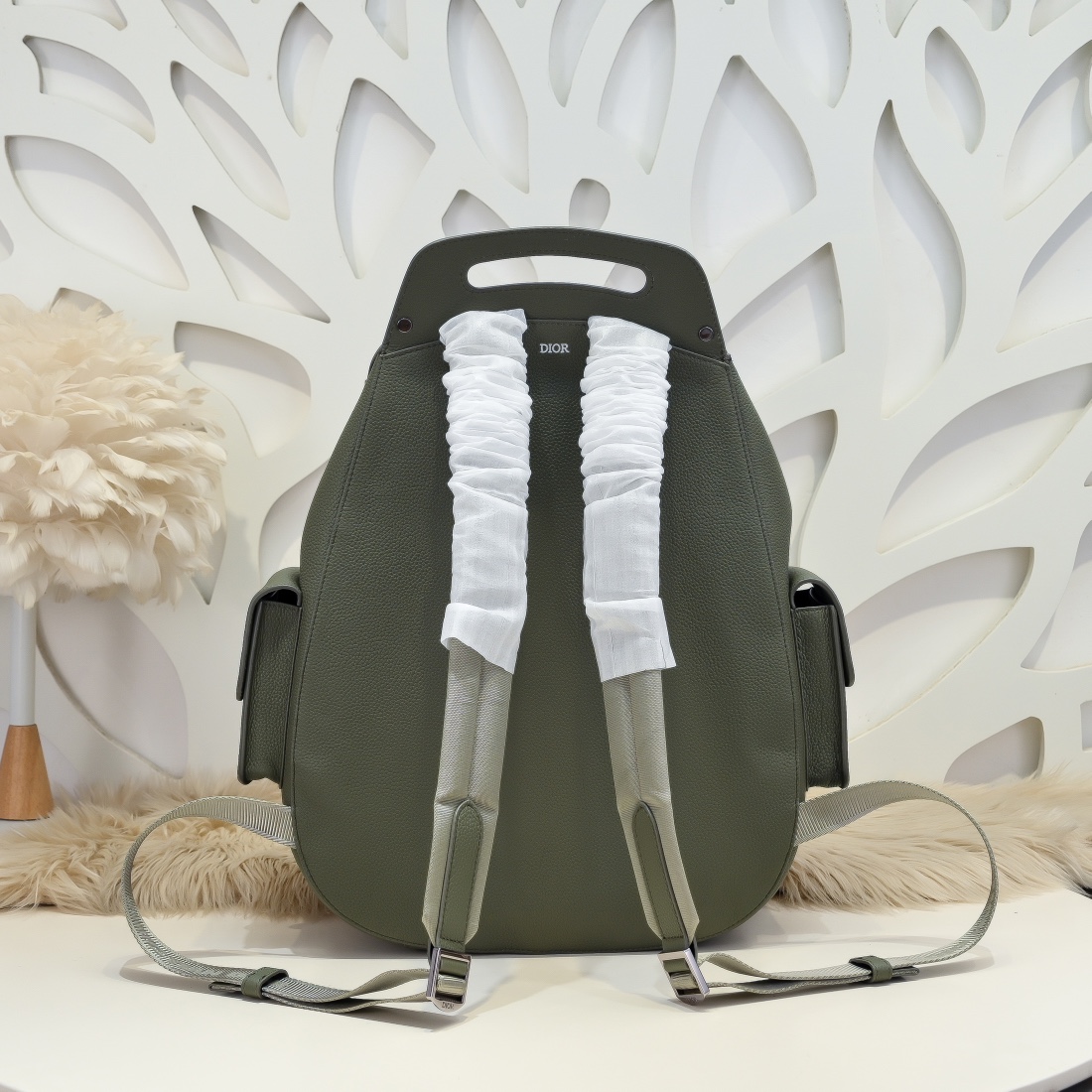 Dior 高仿 Rider軍綠粒面牛皮後背包大容量旅行包| 13 Dior 高仿 Rider軍綠粒面牛皮後背包大容量旅行包