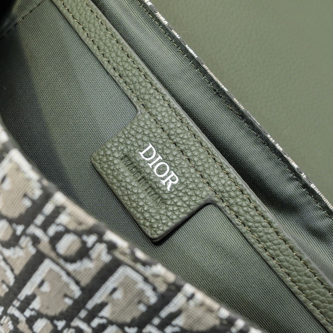 Dior 高仿 Oblique老花郵差包軍綠斜背男包| 8 Dior 高仿 Oblique老花郵差包軍綠斜背男包
