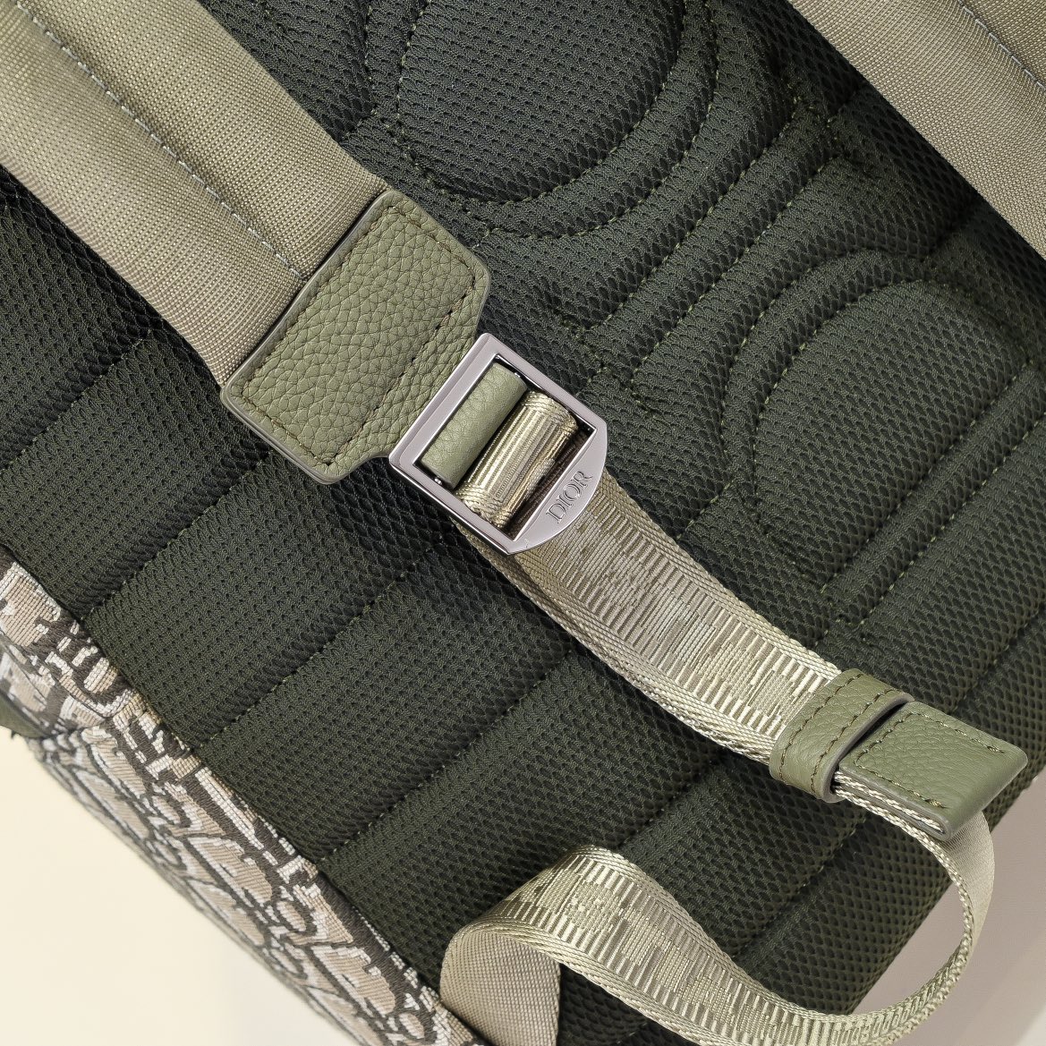 Dior 原單 Oblique老花後背包軍綠拼接雙肩包| 10 Dior 原單 Oblique老花後背包軍綠拼接雙肩包