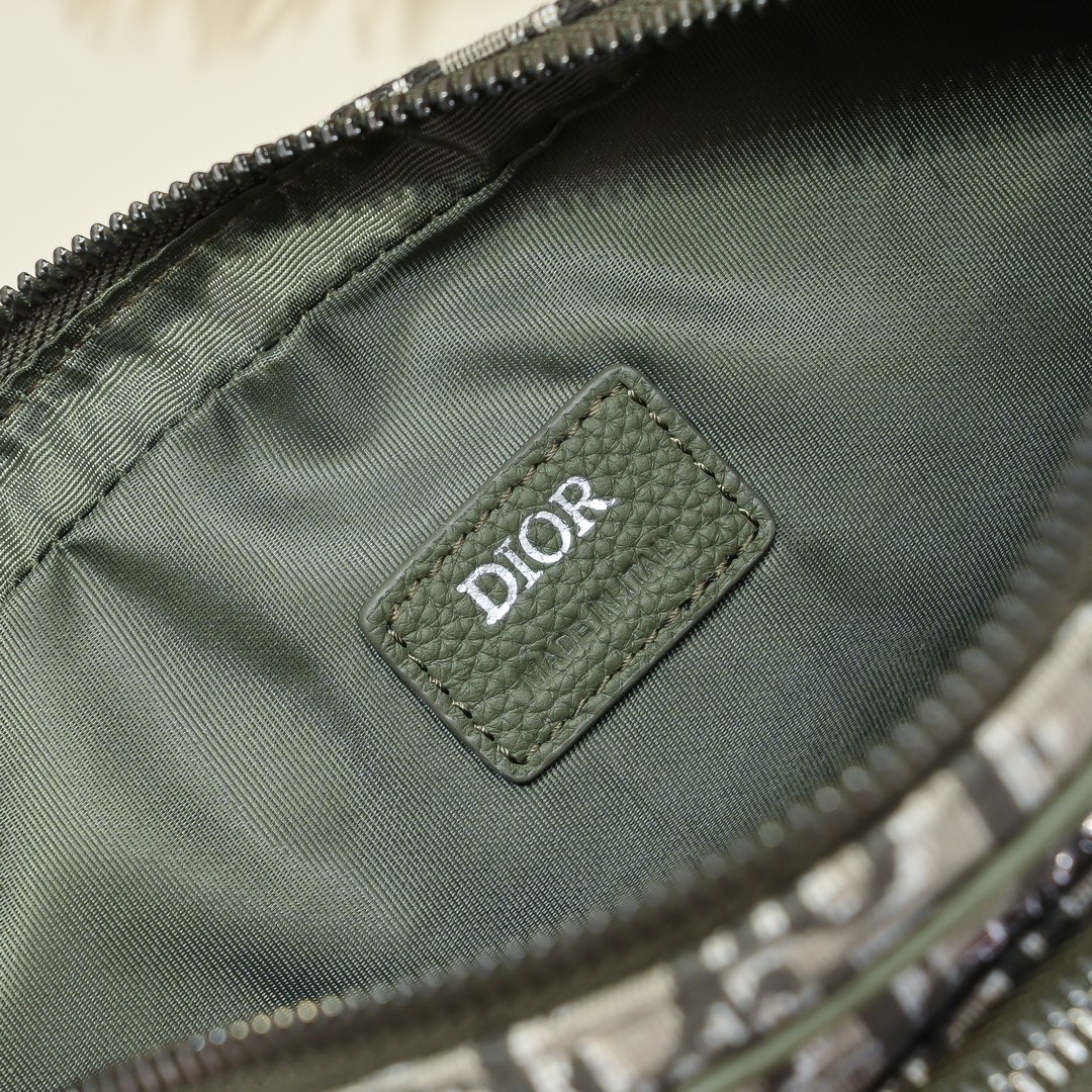 Dior 一比一 Safari Oblique半月斜背包軍綠拼色款| 8 Dior 一比一 Safari Oblique半月斜背包軍綠拼色款