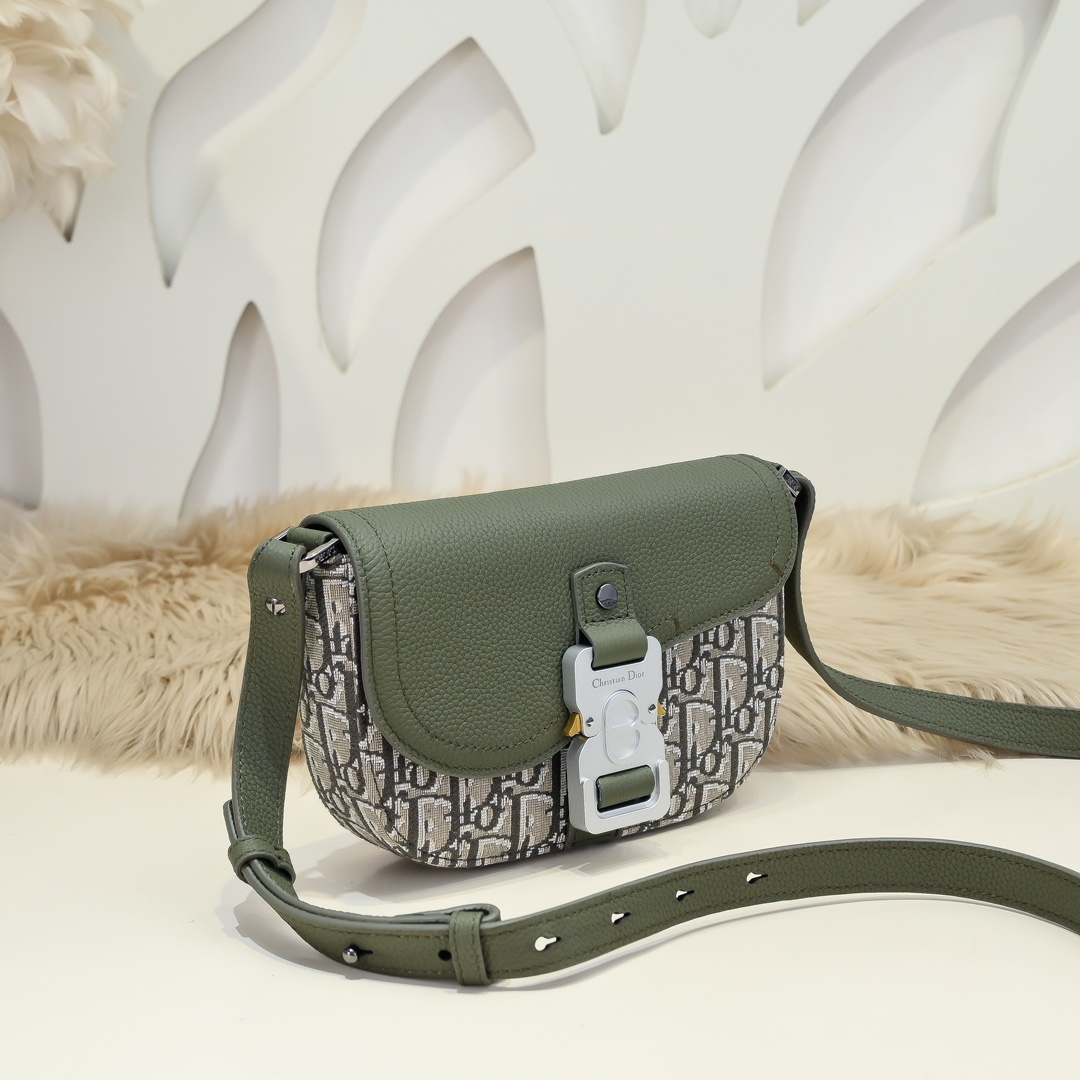 Dior 高仿 Safari Oblique軍綠拼接半月斜背包女款精品包| 14 Dior 高仿 Safari Oblique軍綠拼接半月斜背包女款精品包