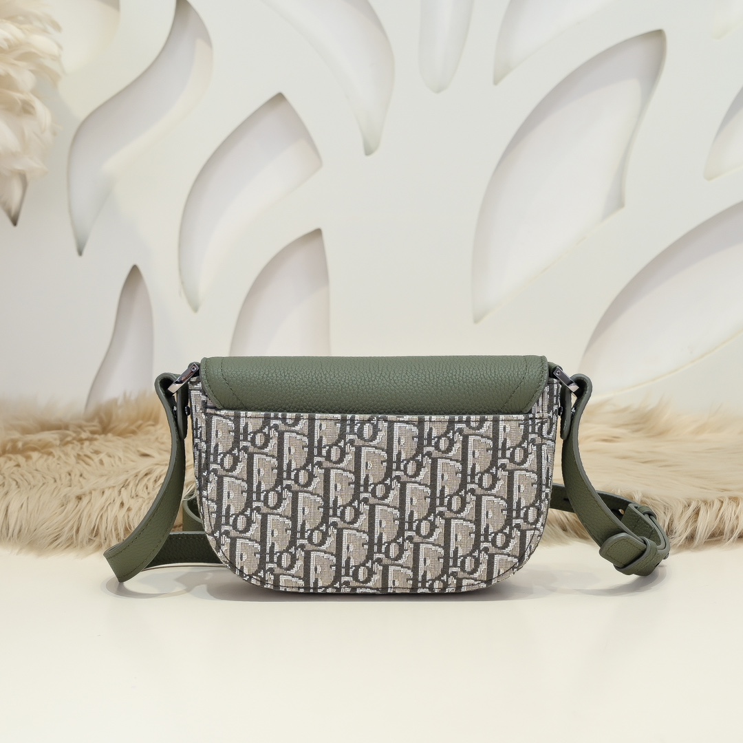 Dior 高仿 Safari Oblique軍綠拼接半月斜背包女款精品包| 13 Dior 高仿 Safari Oblique軍綠拼接半月斜背包女款精品包