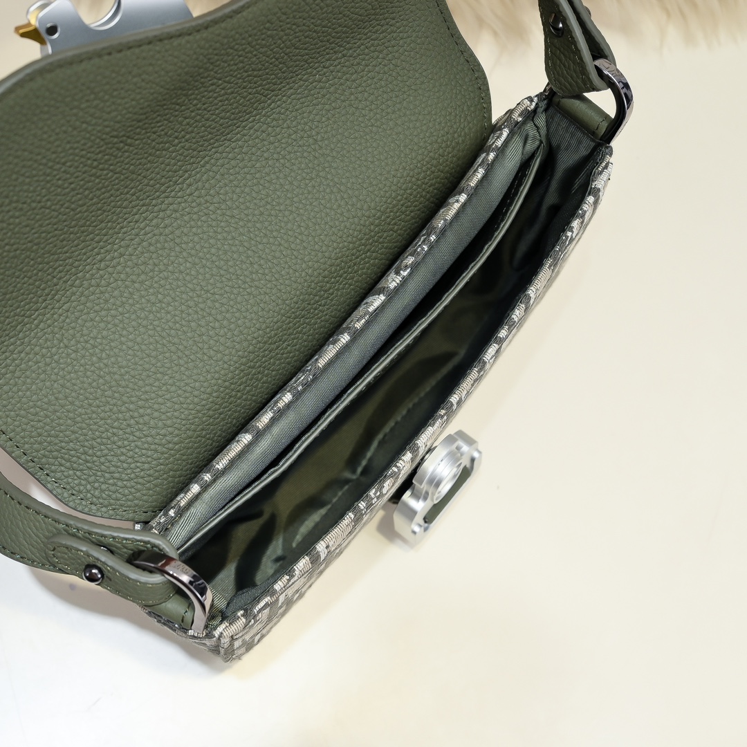Dior 高仿 Safari Oblique軍綠拼接半月斜背包女款精品包| 7 Dior 高仿 Safari Oblique軍綠拼接半月斜背包女款精品包