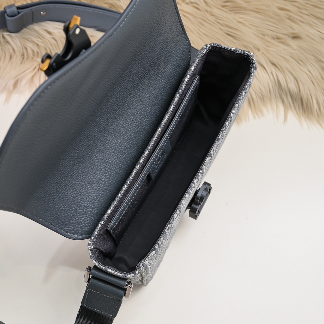 DDior 高仿 Oblique灰藍拼接半月斜背包精品小包| 7 DDior 高仿 Oblique灰藍拼接半月斜背包精品小包