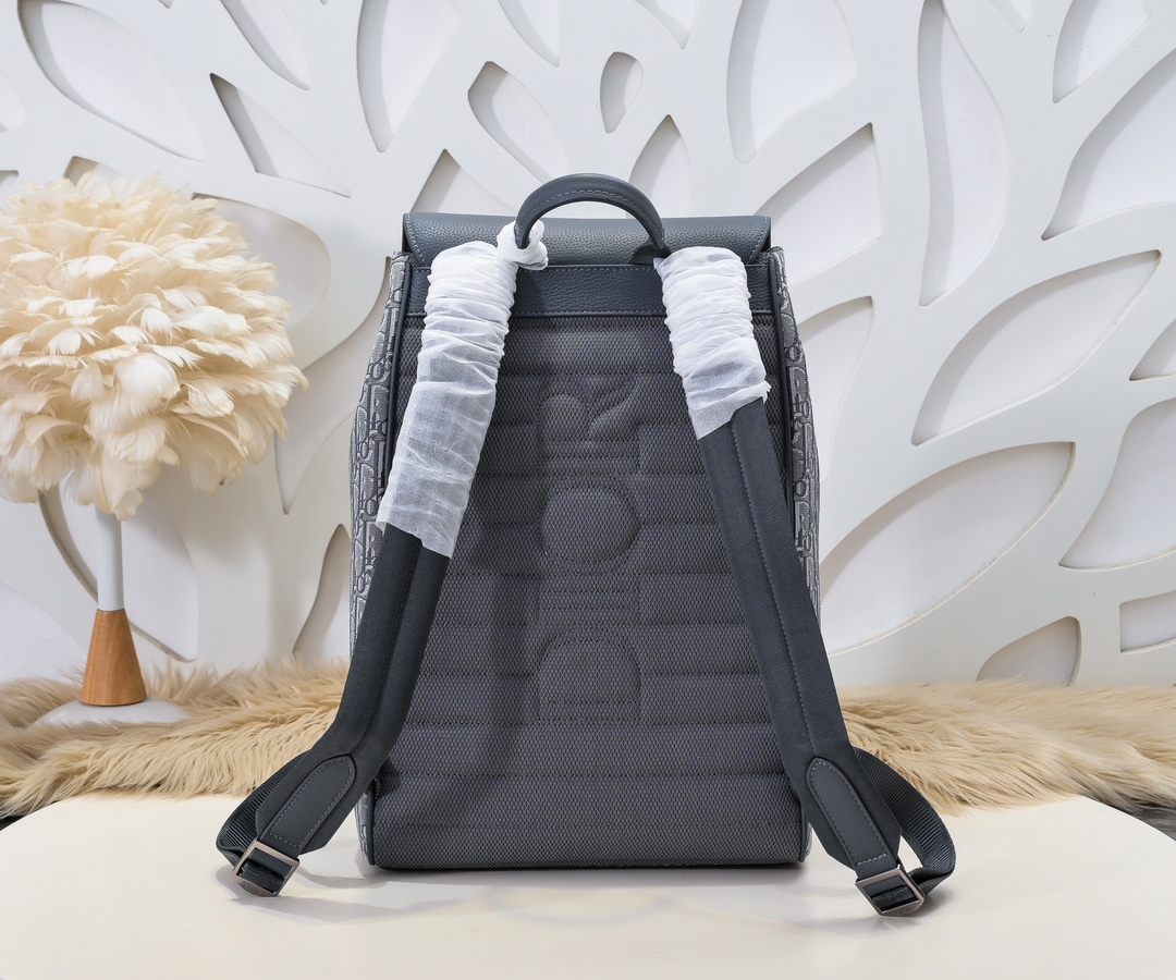 Dior 原單 Oblique灰藍老花後背包精品雙肩男包| 13 Dior 原單 Oblique灰藍老花後背包精品雙肩男包