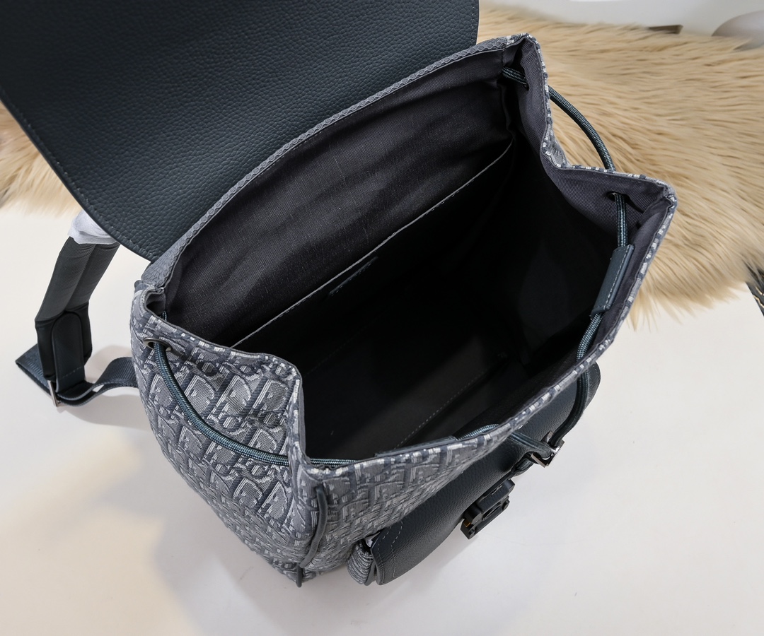 Dior 原單 Oblique灰藍老花後背包精品雙肩男包| 7 Dior 原單 Oblique灰藍老花後背包精品雙肩男包