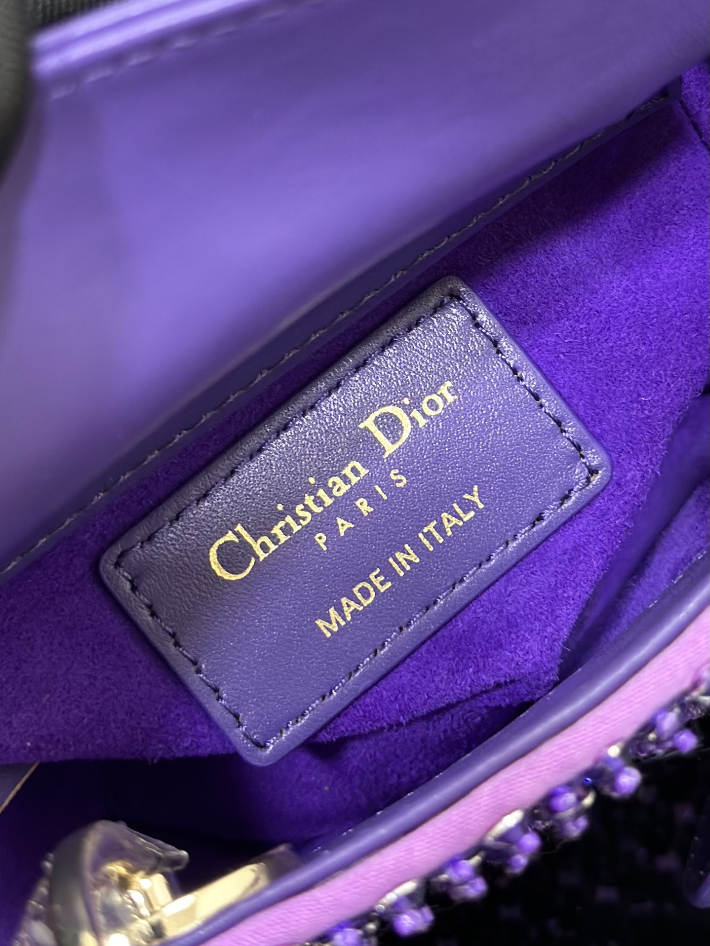 A貨Dior Lady Dior紫色水鑽迷你戴妃包高級精品女包| 7 A貨Dior Lady Dior紫色水鑽迷你戴妃包高級精品女包