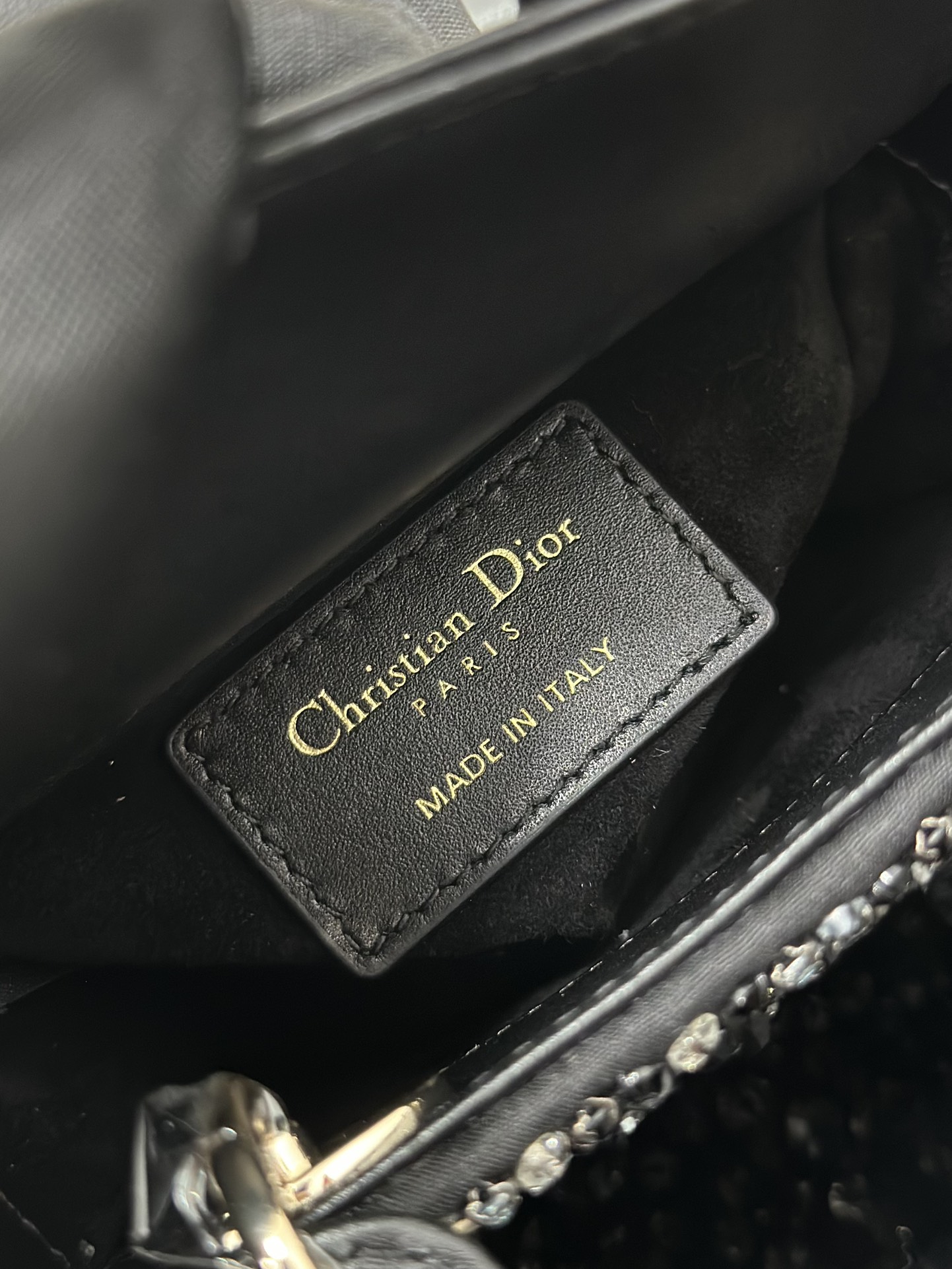 高仿Dior Lady Dior水鑽迷你手提包 黑色奢華晚宴斜背包| 7 高仿Dior Lady Dior水鑽迷你手提包 黑色奢華晚宴斜背包