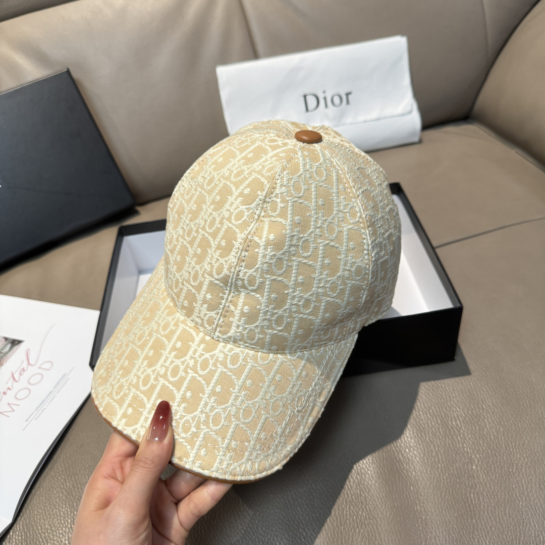 Dior高仿Oblique老花棒球帽米色經典提花鴨舌帽| 12 Dior高仿Oblique老花棒球帽米色經典提花鴨舌帽