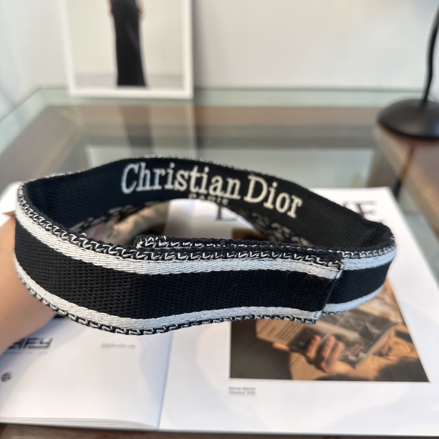 Dior高仿黑色Oblique提花空頂帽Christian Dior遮陽帽| 7 Dior高仿黑色Oblique提花空頂帽Christian Dior遮陽帽