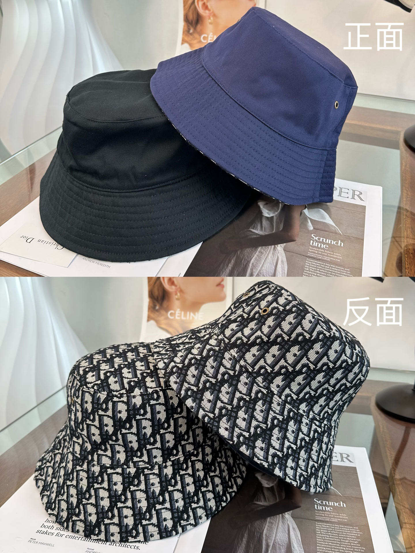 原單Dior黑色簡約漁夫帽 精品休閒百搭帽款| 6 原單Dior黑色簡約漁夫帽 精品休閒百搭帽款