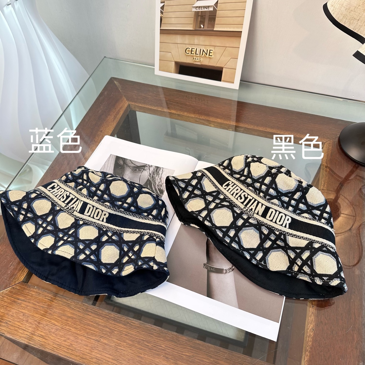 高仿Dior Oblique漁夫帽 黑色滿版刺繡款| 6 高仿Dior Oblique漁夫帽 黑色滿版刺繡款