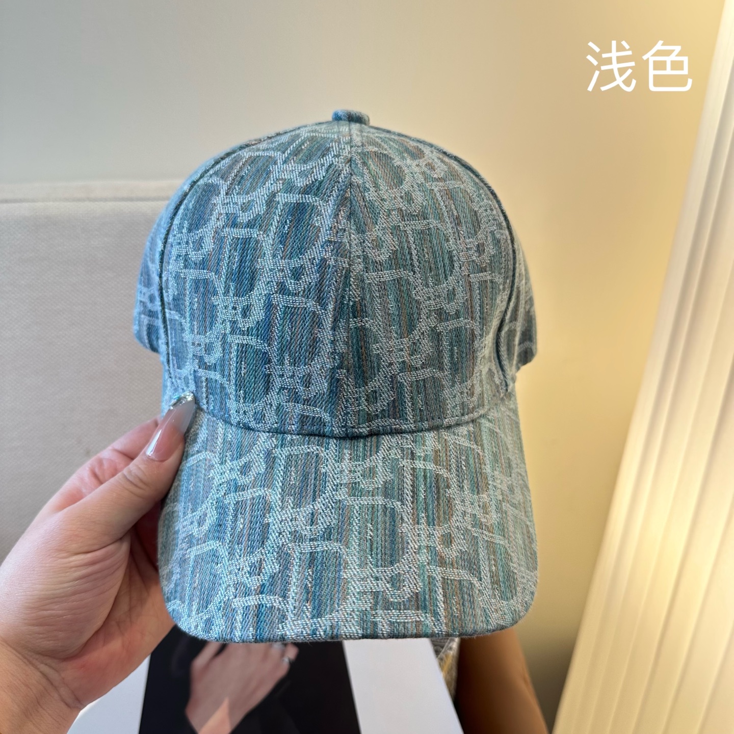 Dior高仿字母老花棒球帽 經典刺繡鴨舌帽藍色款| 11 Dior高仿字母老花棒球帽 經典刺繡鴨舌帽藍色款