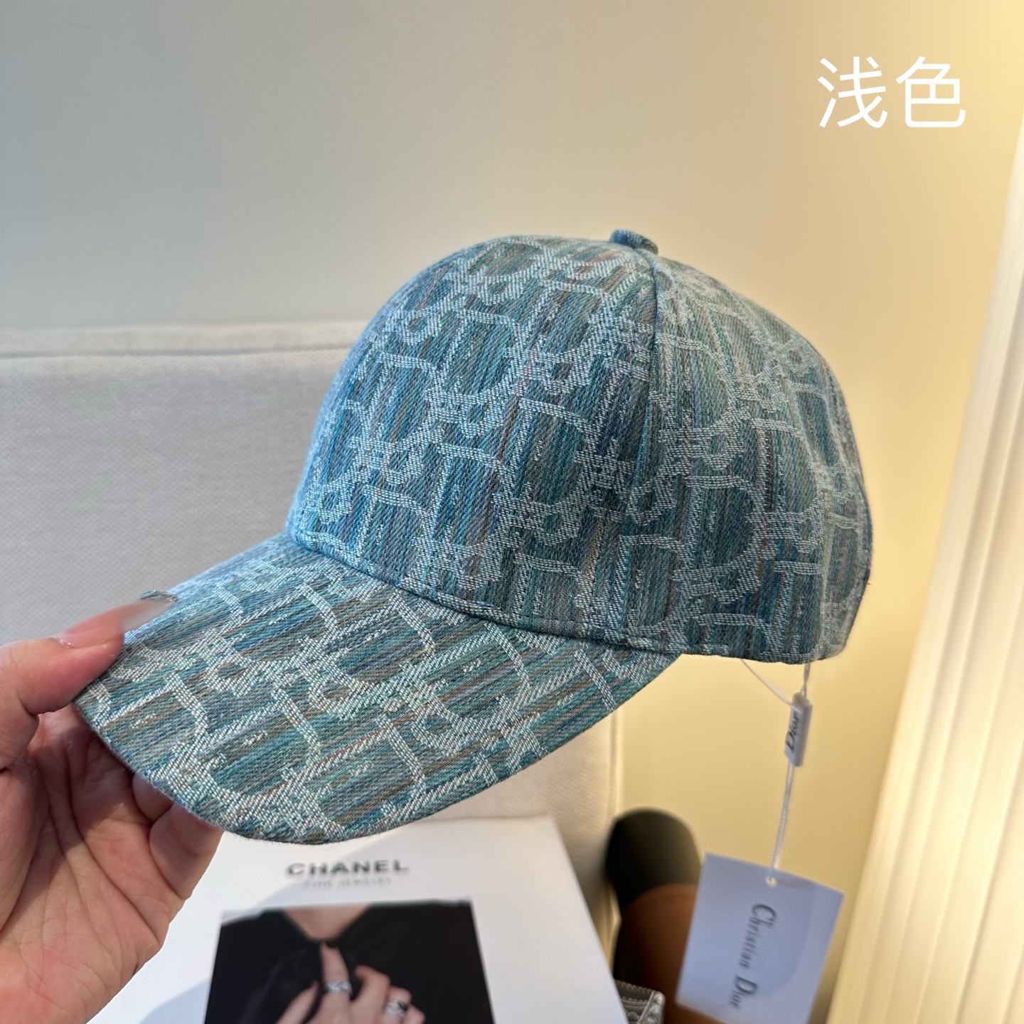 Dior高仿字母老花棒球帽 經典刺繡鴨舌帽藍色款| 9 Dior高仿字母老花棒球帽 經典刺繡鴨舌帽藍色款