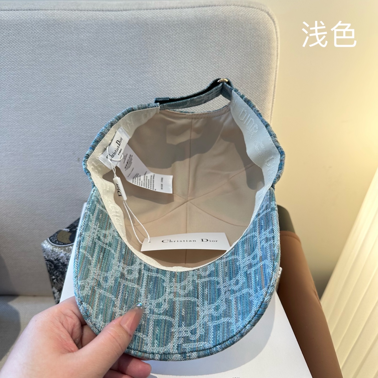Dior高仿字母老花棒球帽 經典刺繡鴨舌帽藍色款| 8 Dior高仿字母老花棒球帽 經典刺繡鴨舌帽藍色款