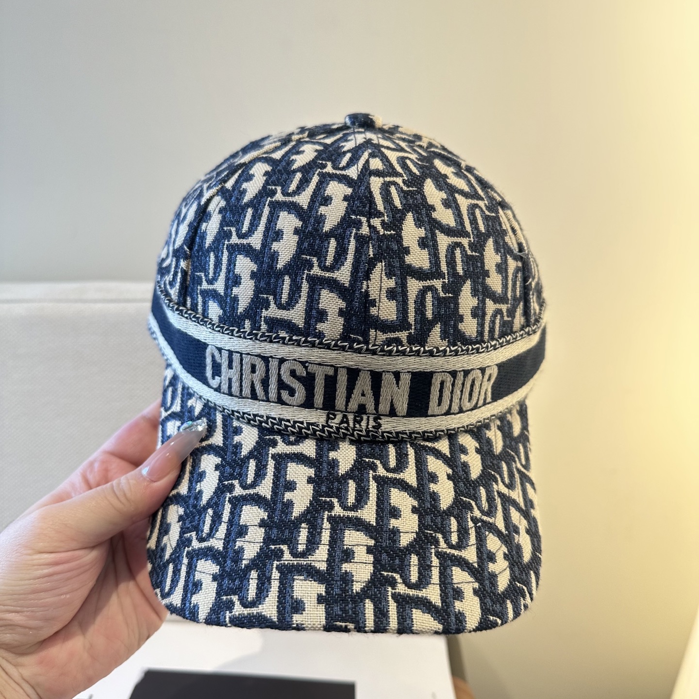 Dior原單深蓝色老花刺繡棒球帽 精品百搭鴨舌帽| 12 Dior原單深蓝色老花刺繡棒球帽 精品百搭鴨舌帽