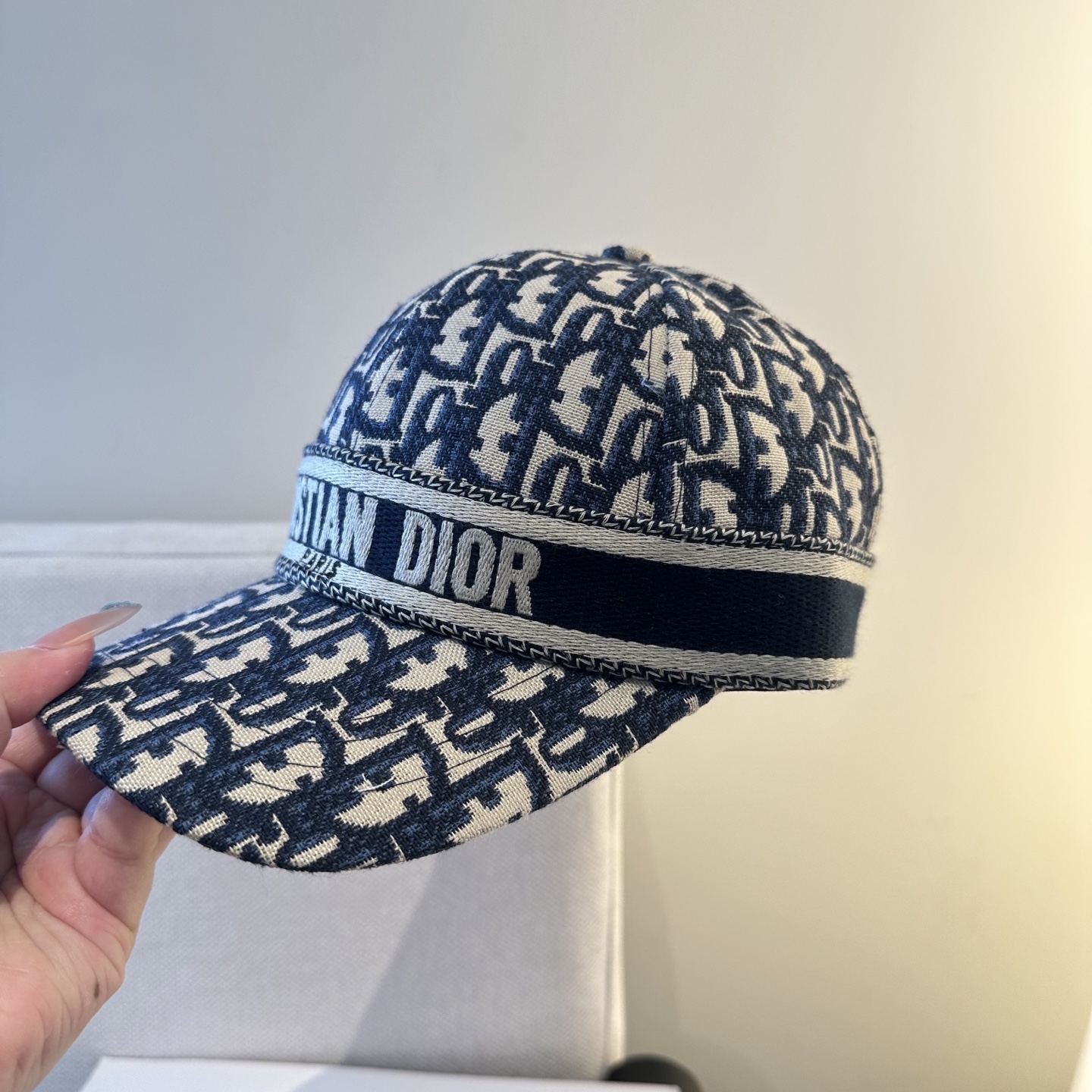 Dior原單深蓝色老花刺繡棒球帽 精品百搭鴨舌帽| 10 Dior原單深蓝色老花刺繡棒球帽 精品百搭鴨舌帽