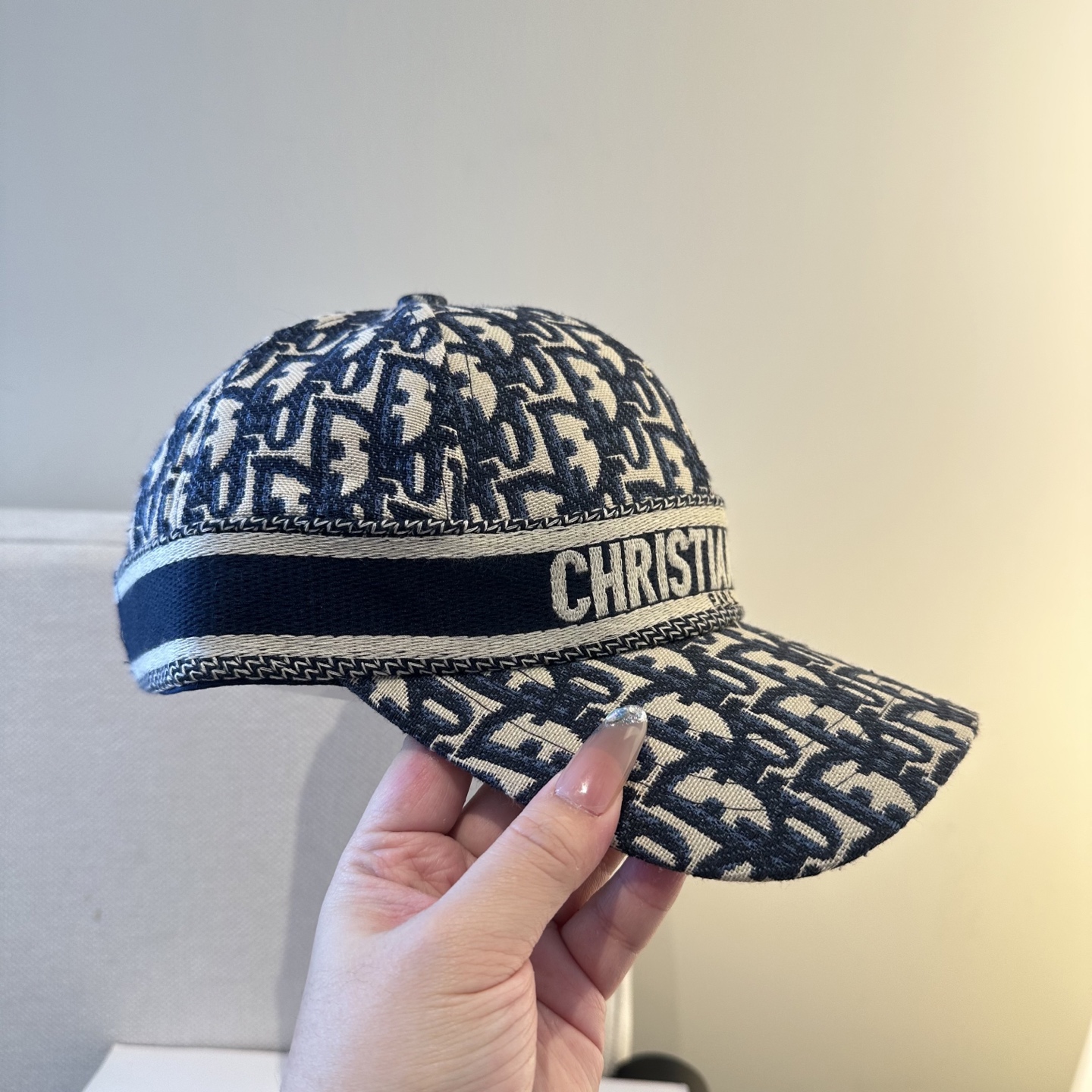 Dior原單深蓝色老花刺繡棒球帽 精品百搭鴨舌帽| 9 Dior原單深蓝色老花刺繡棒球帽 精品百搭鴨舌帽
