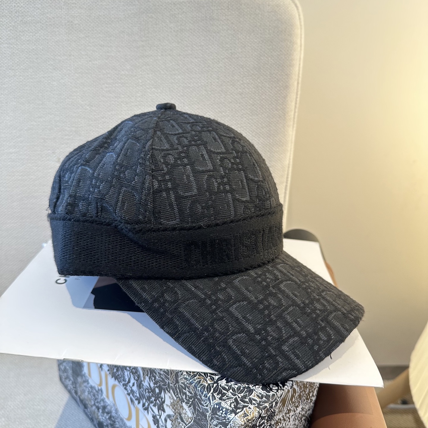 Dior一比一黑色拼接棒球帽 Christian Dior Paris潮流帽款| 13 Dior一比一黑色拼接棒球帽 Christian Dior Paris潮流帽款