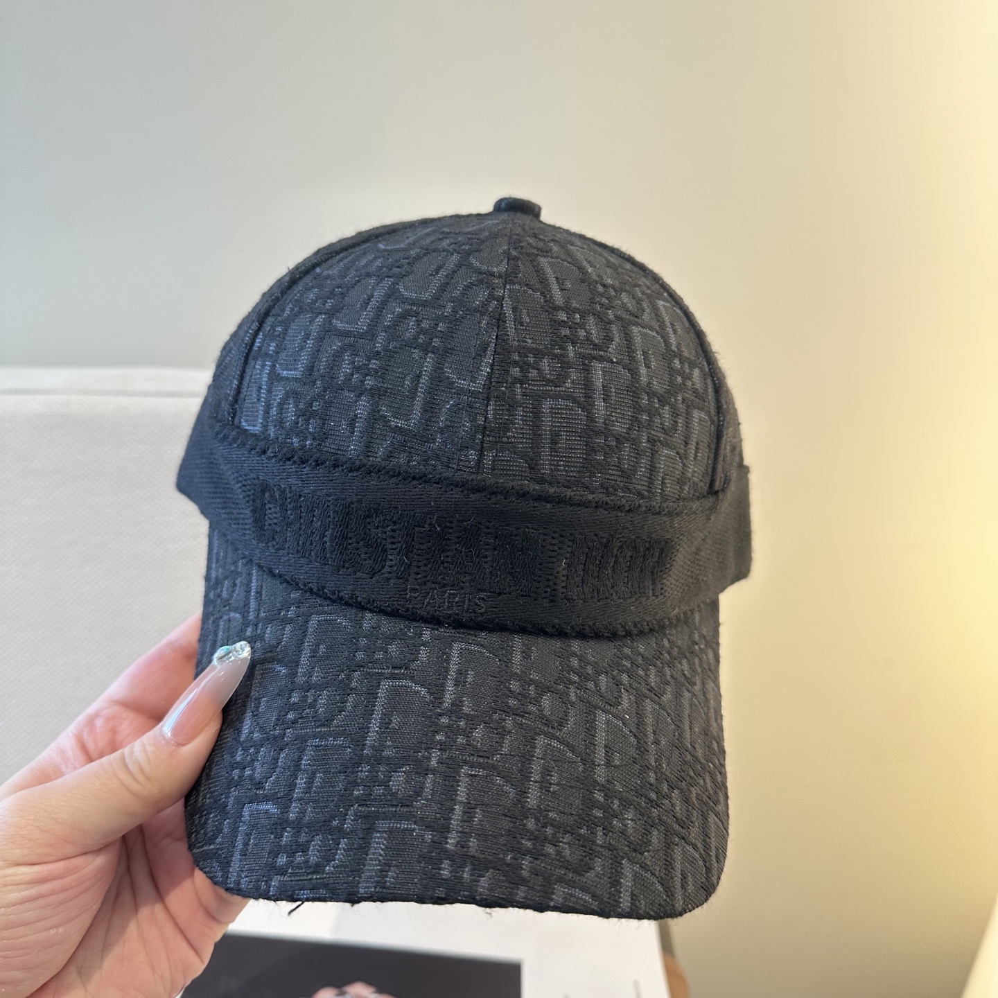 Dior一比一黑色拼接棒球帽 Christian Dior Paris潮流帽款| 12 Dior一比一黑色拼接棒球帽 Christian Dior Paris潮流帽款