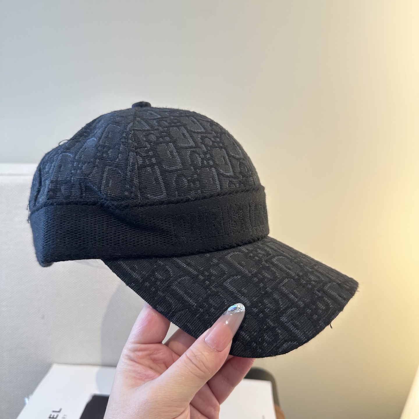Dior一比一黑色拼接棒球帽 Christian Dior Paris潮流帽款| 9 Dior一比一黑色拼接棒球帽 Christian Dior Paris潮流帽款