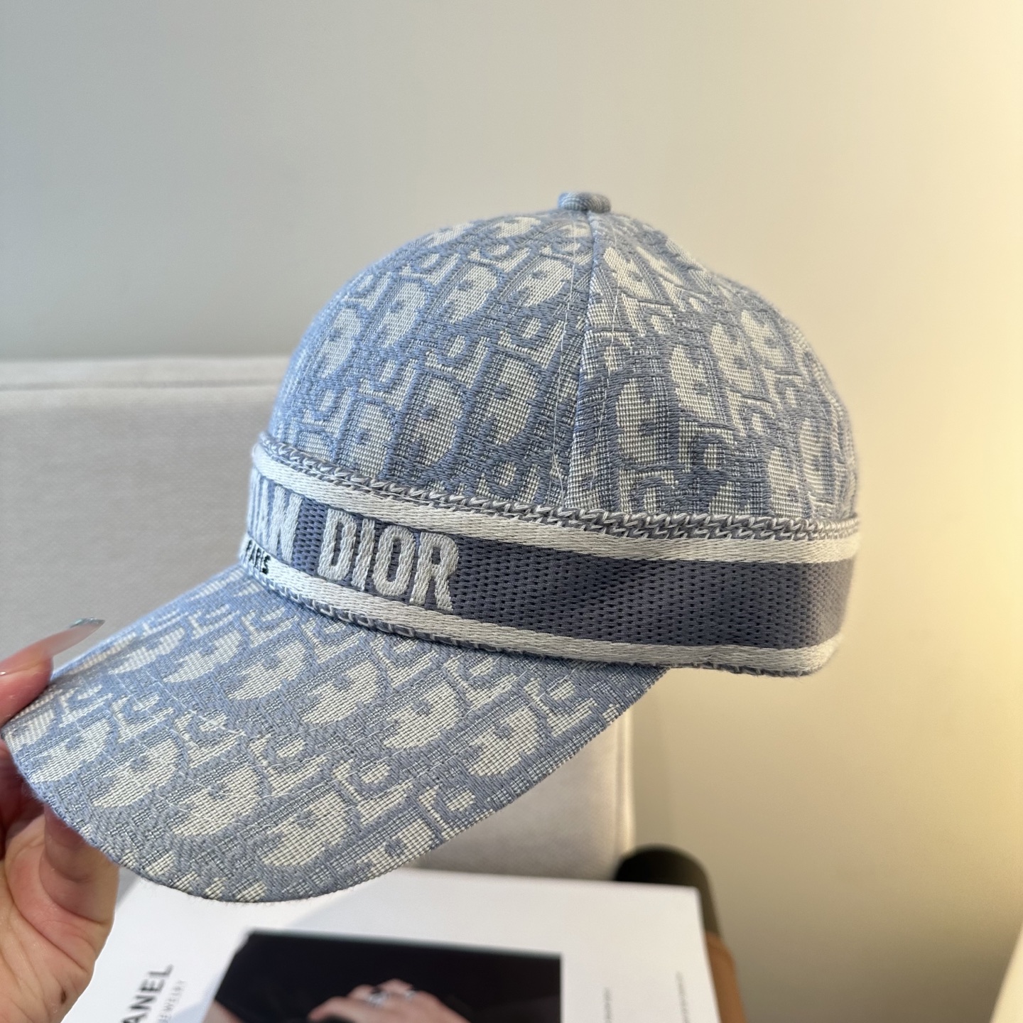 Dior高仿淺藍Oblique老花棒球帽 精品刺繡鴨舌帽| 9 Dior高仿淺藍Oblique老花棒球帽 精品刺繡鴨舌帽