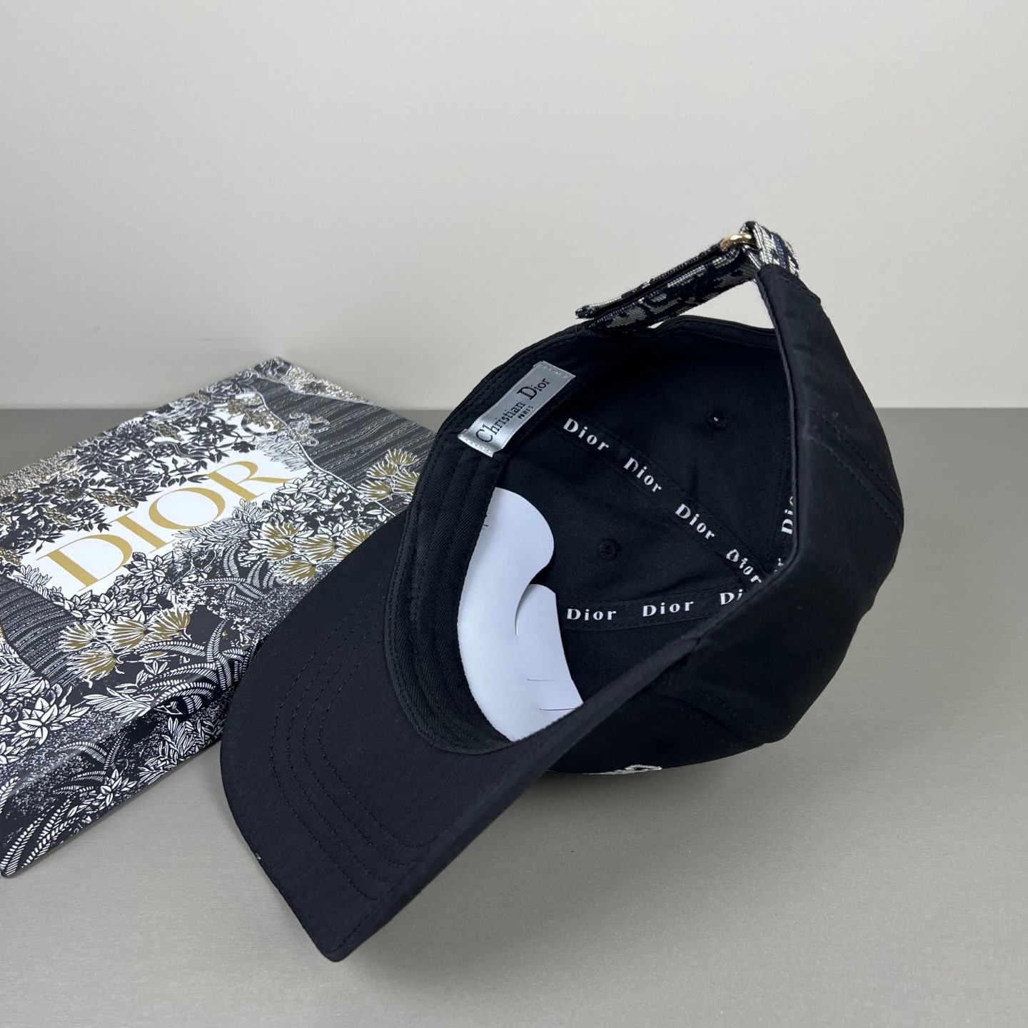 Dior高仿黑色Oblique老花棒球帽 Christian Dior Paris刺繡款| 11 Dior高仿黑色Oblique老花棒球帽 Christian Dior Paris刺繡款