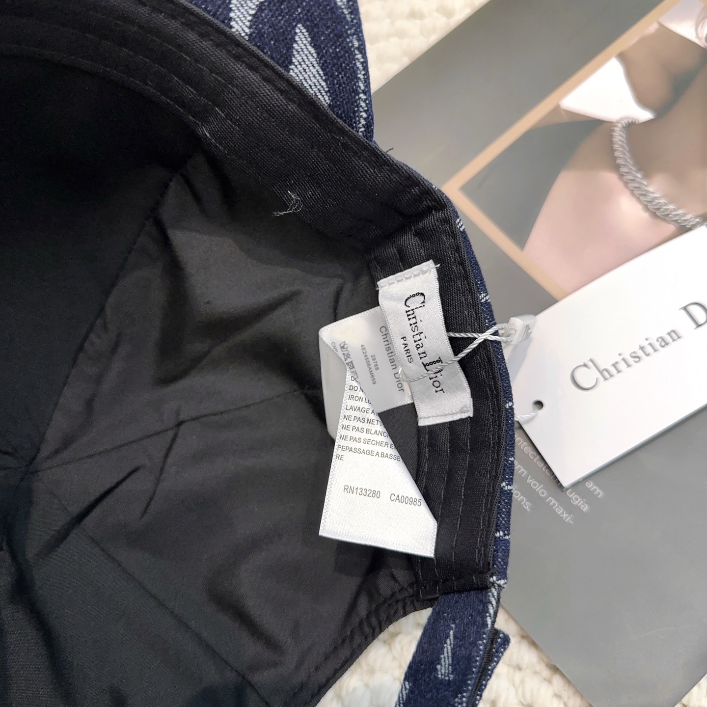 Dior高仿黑色滿版老花棒球帽高級感精品帽款| 9 Dior高仿黑色滿版老花棒球帽高級感精品帽款
