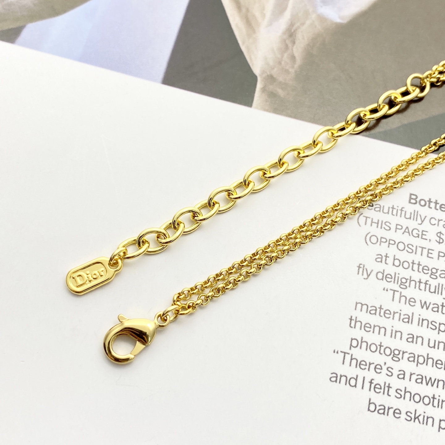 Dior原單雙層CD珍珠蝴蝶結項鍊高級感女神飾品| 8 Dior原單雙層CD珍珠蝴蝶結項鍊高級感女神飾品