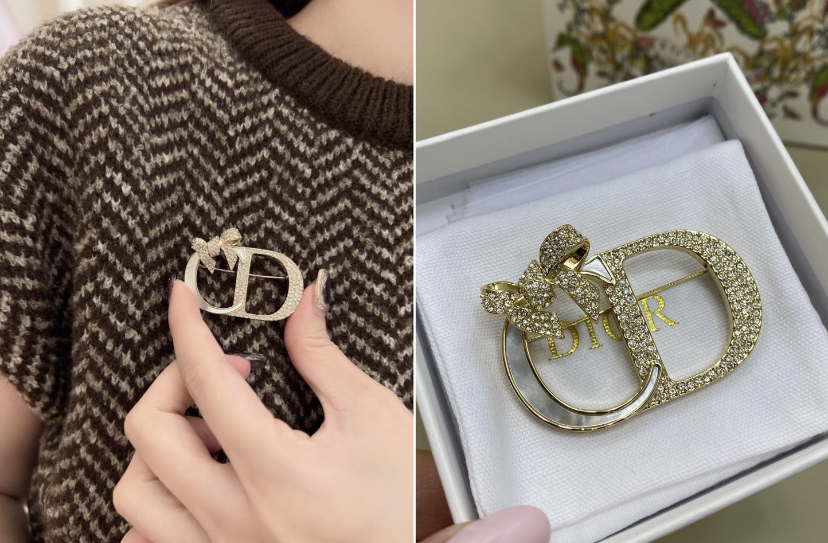 DiorA貨CD蝴蝶結滿鑽胸針高級氣質飾品女款| 7 DiorA貨CD蝴蝶結滿鑽胸針高級氣質飾品女款