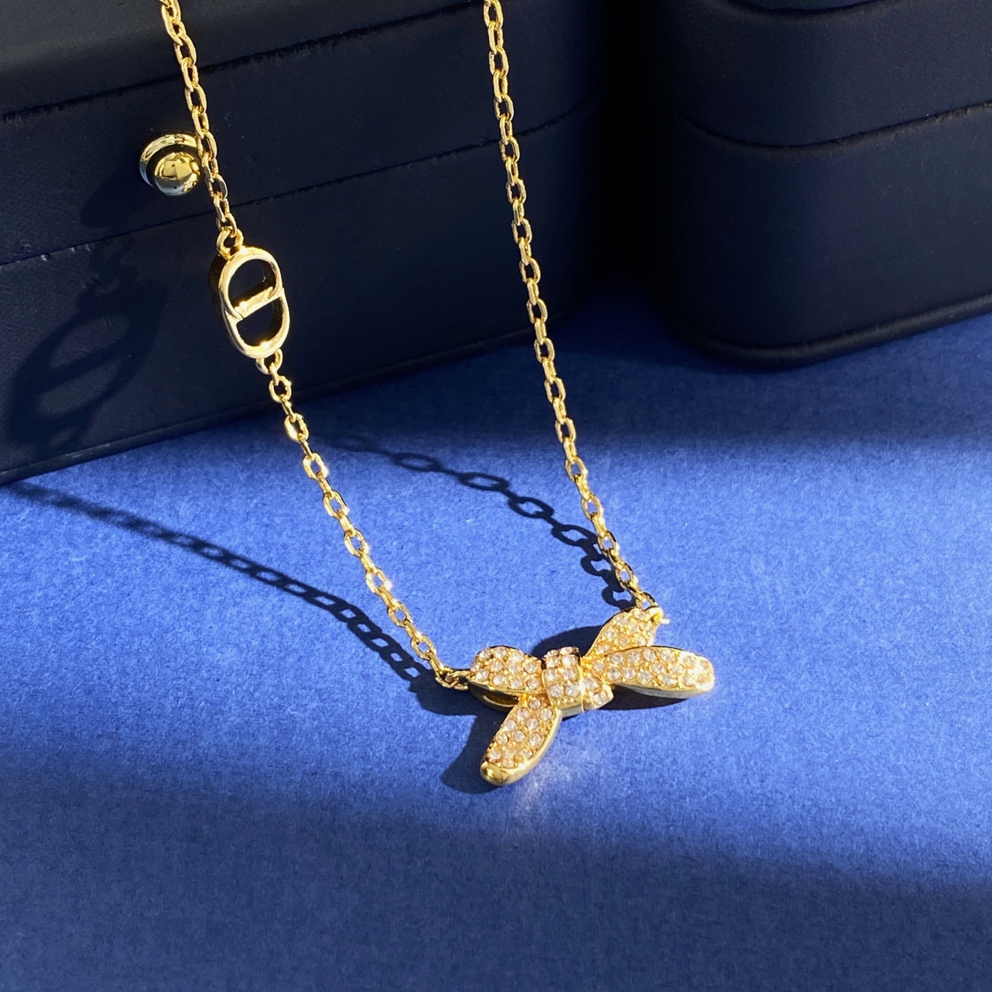 Dior一比一滿鑽蝴蝶結項鍊精緻版法式女款飾品| 6 Dior一比一滿鑽蝴蝶結項鍊精緻版法式女款飾品
