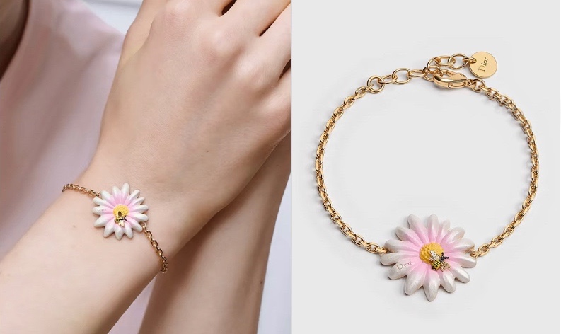 Dior原單小雛菊蜜蜂手鍊甜美輕奢精品飾品女款| 7 Dior原單小雛菊蜜蜂手鍊甜美輕奢精品飾品女款