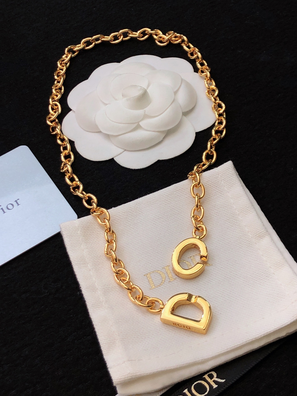 A貨Dior CD鏈條項鏈 女士簡約百搭飾品| 9 A貨Dior CD鏈條項鏈 女士簡約百搭飾品