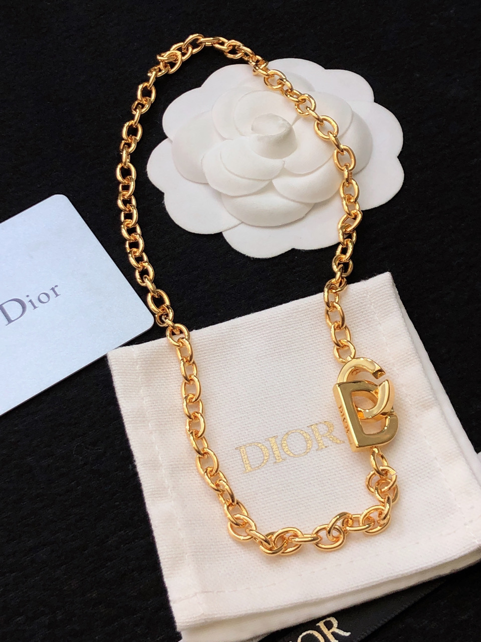 A貨Dior CD鏈條項鏈 女士簡約百搭飾品| 8 A貨Dior CD鏈條項鏈 女士簡約百搭飾品
