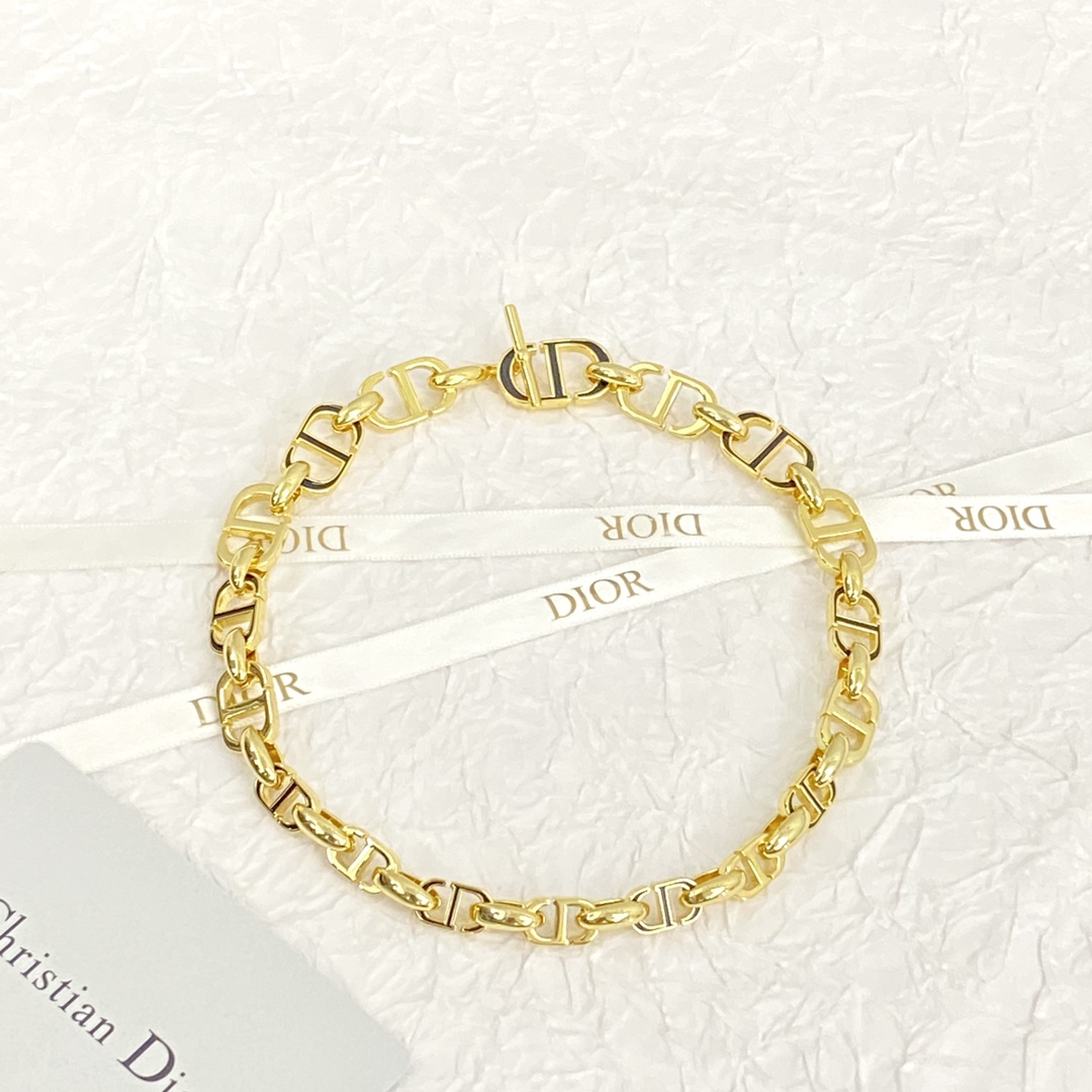一比一 Dior CD復古粗鏈項鍊高級感金屬頸鏈| 12 一比一 Dior CD復古粗鏈項鍊高級感金屬頸鏈