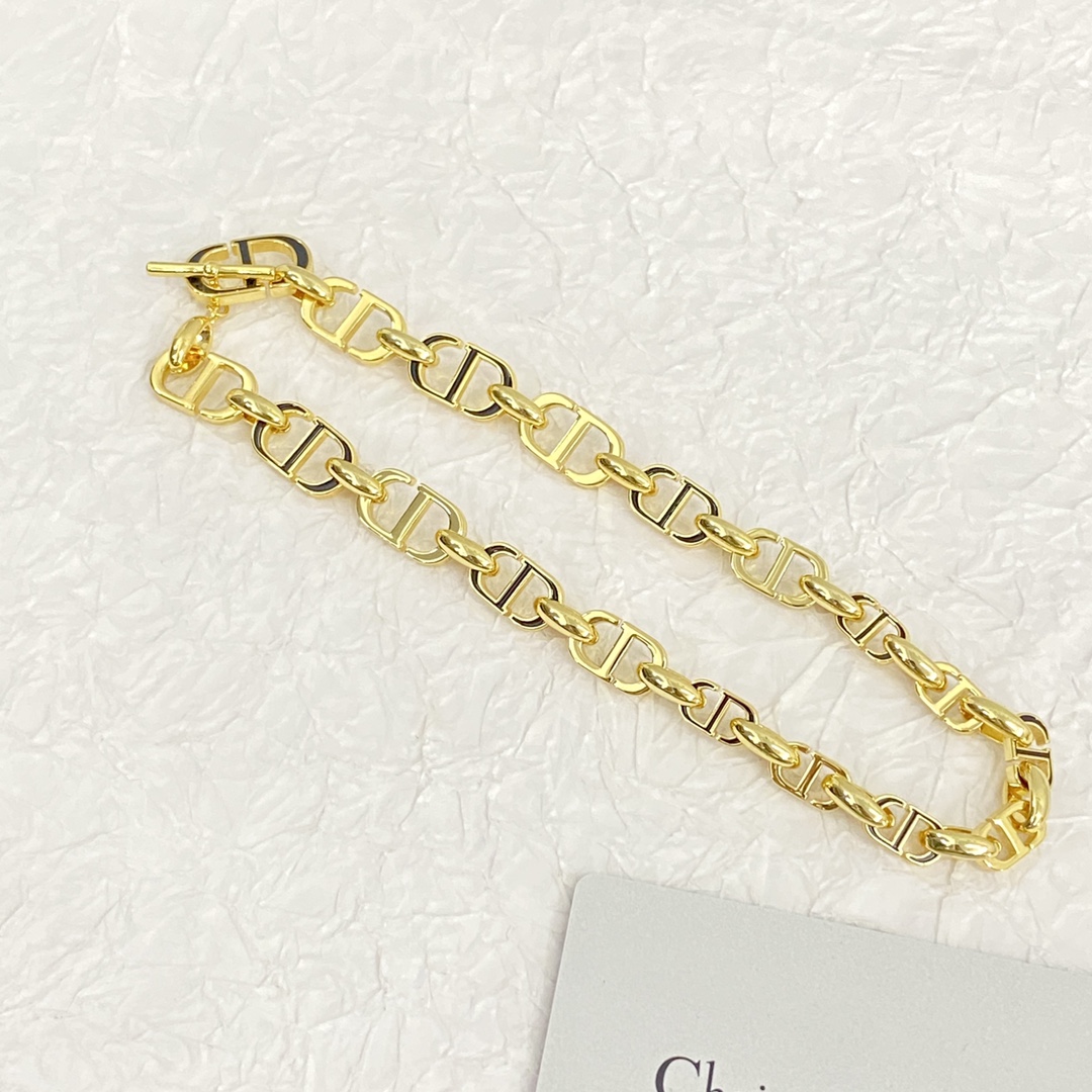 一比一 Dior CD復古粗鏈項鍊高級感金屬頸鏈| 10 一比一 Dior CD復古粗鏈項鍊高級感金屬頸鏈