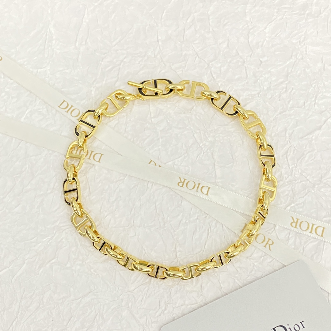 一比一 Dior CD復古粗鏈項鍊高級感金屬頸鏈| 9 一比一 Dior CD復古粗鏈項鍊高級感金屬頸鏈
